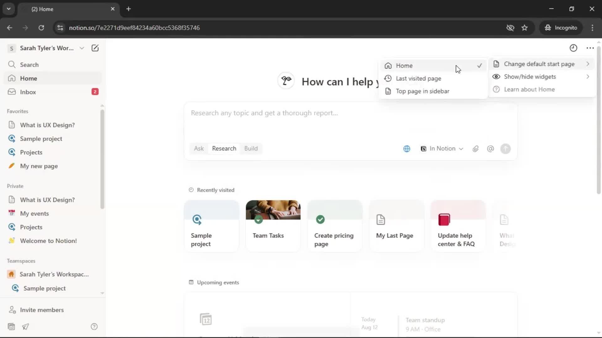 General browsing screenshot