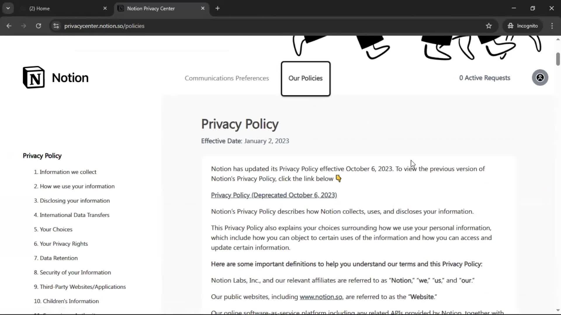 General browsing screenshot