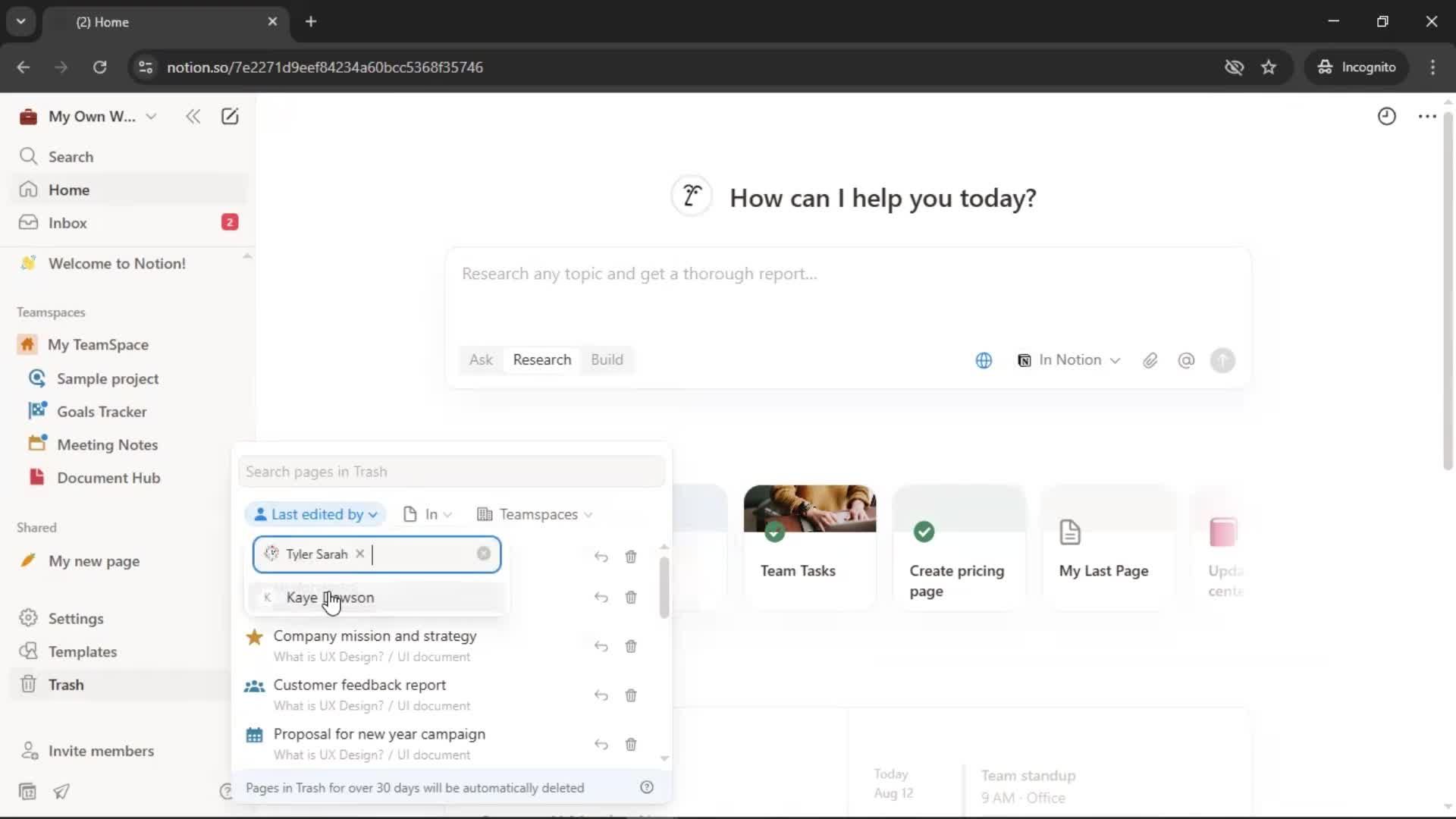 General browsing screenshot
