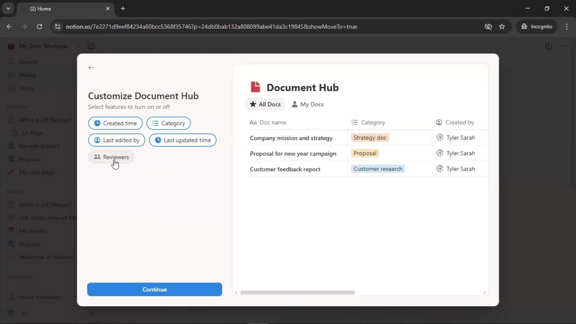 General browsing screenshot