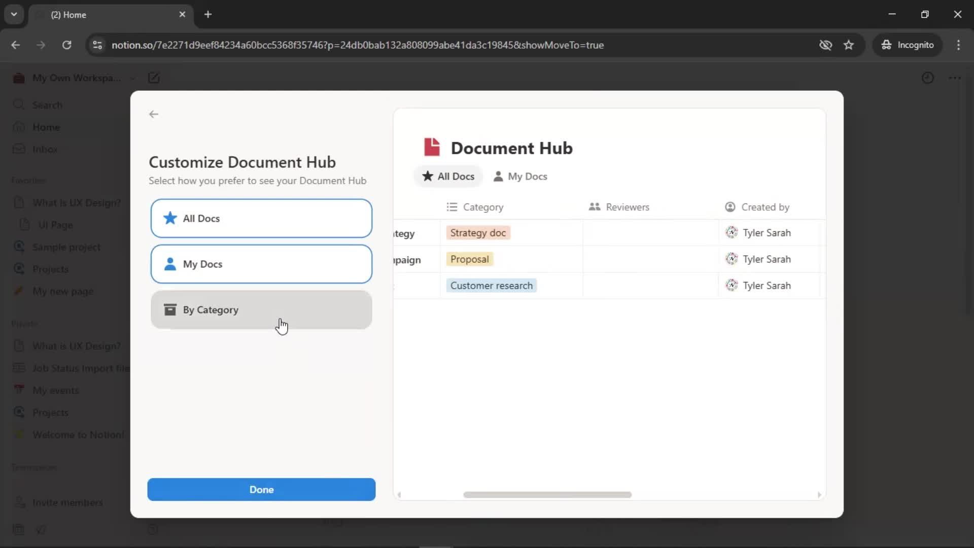 General browsing screenshot