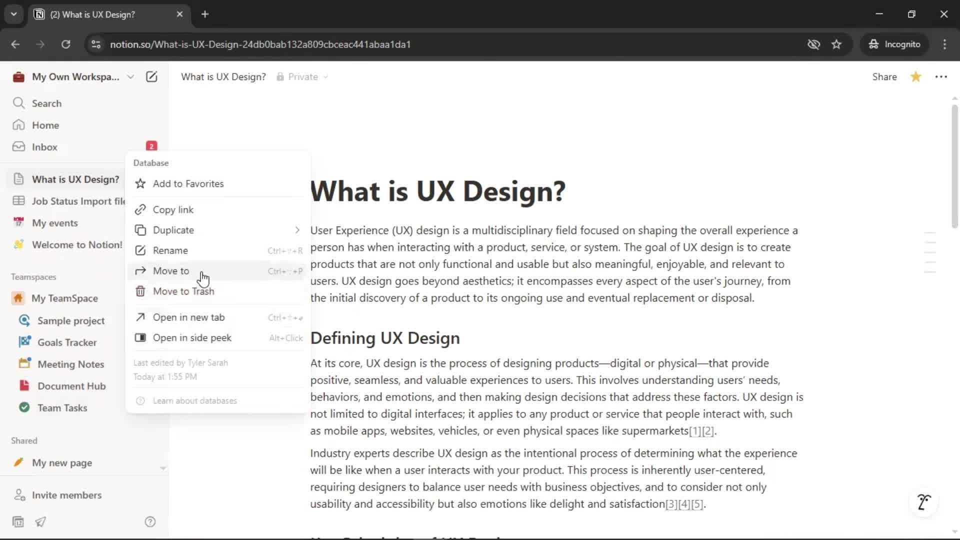 General browsing screenshot