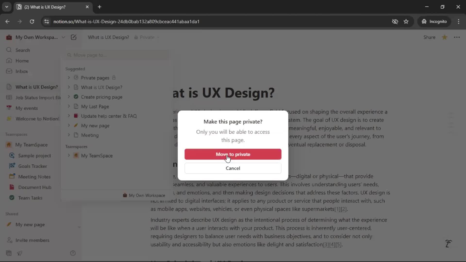 General browsing screenshot