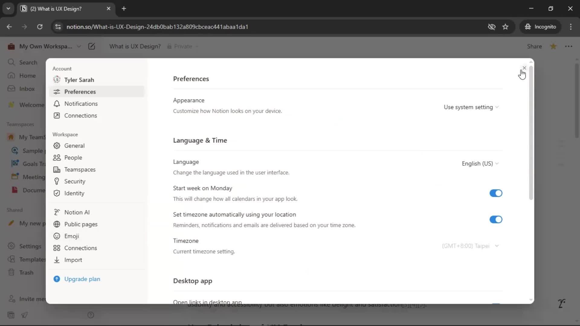 General browsing screenshot