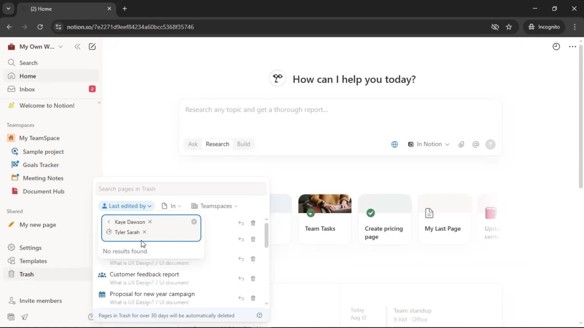 General browsing screenshot