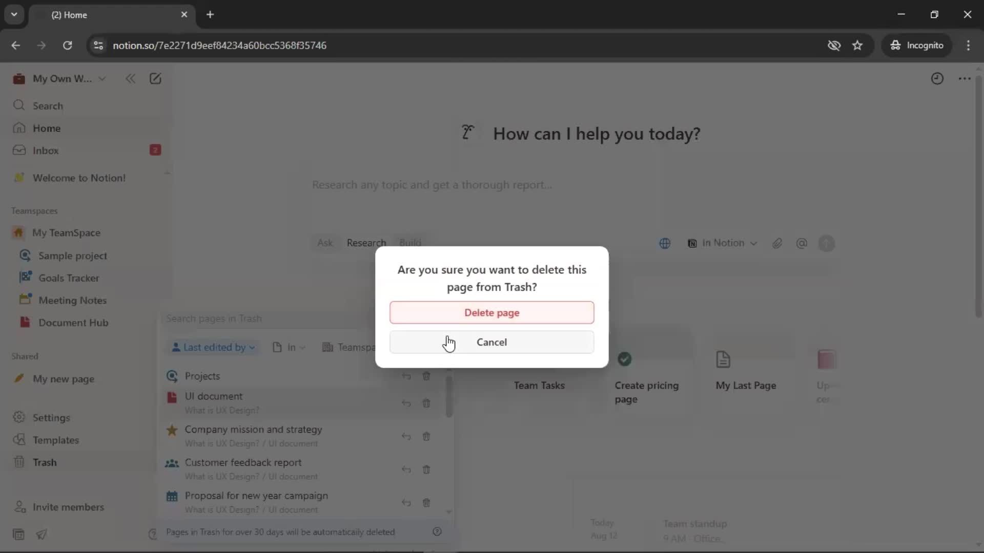 General browsing screenshot