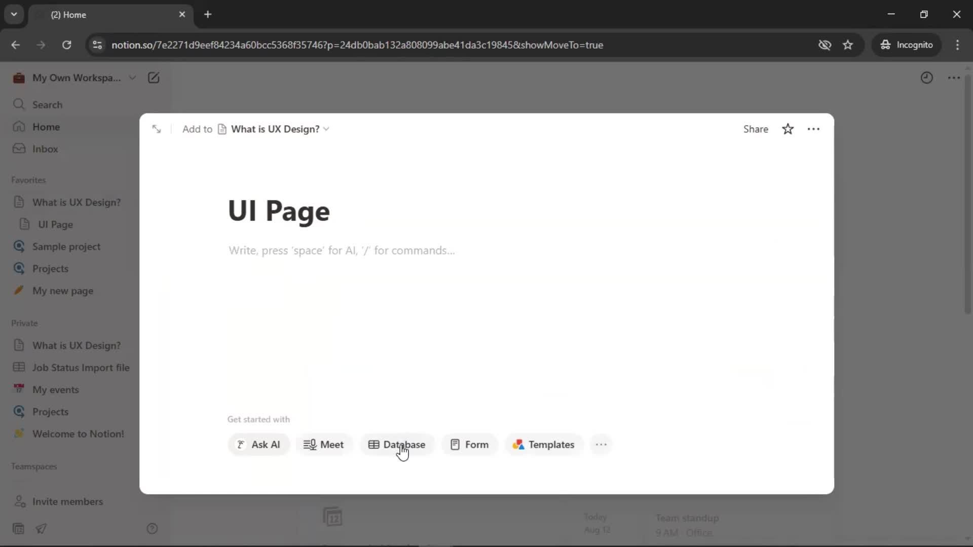 General browsing screenshot