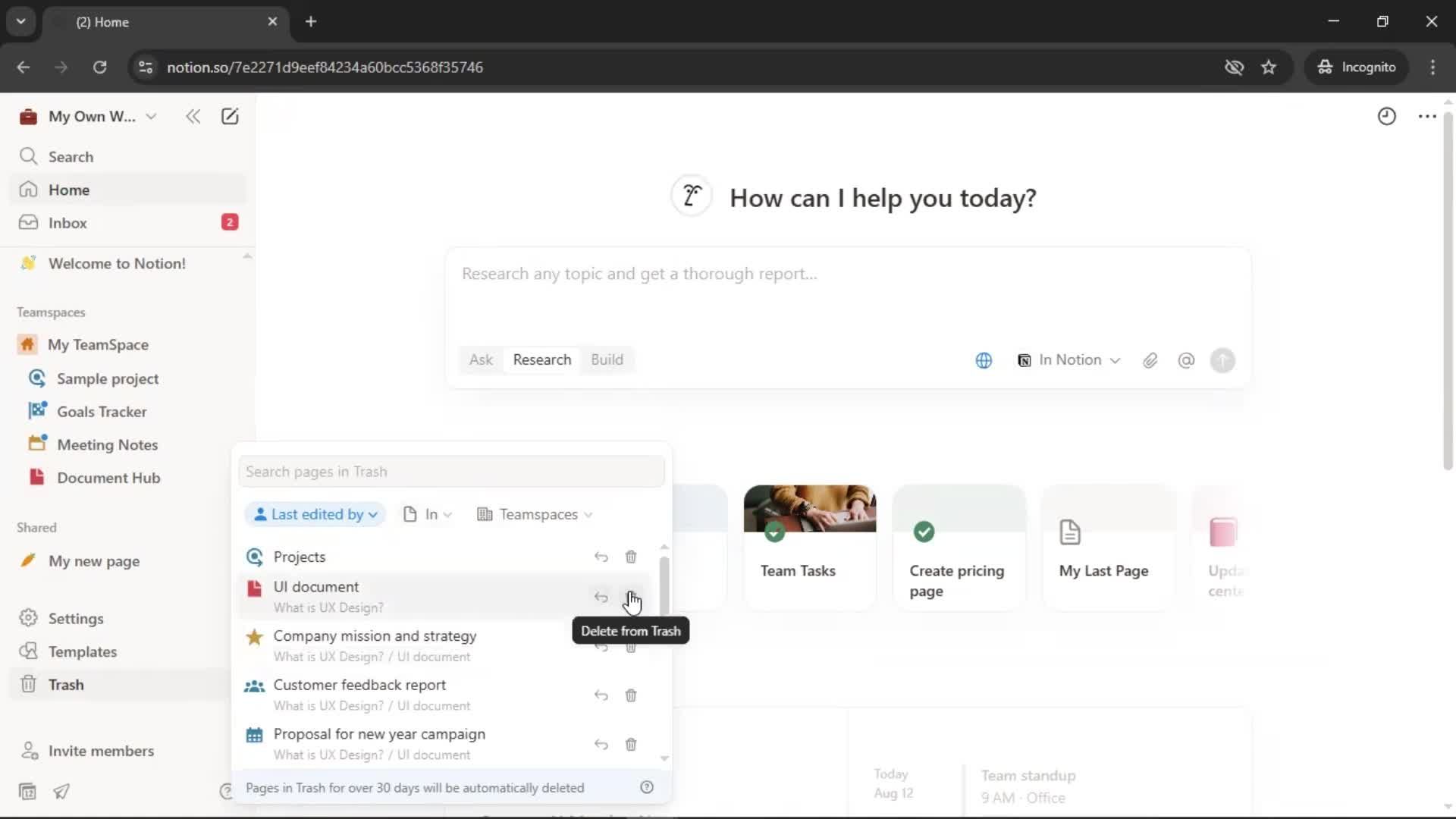 General browsing screenshot
