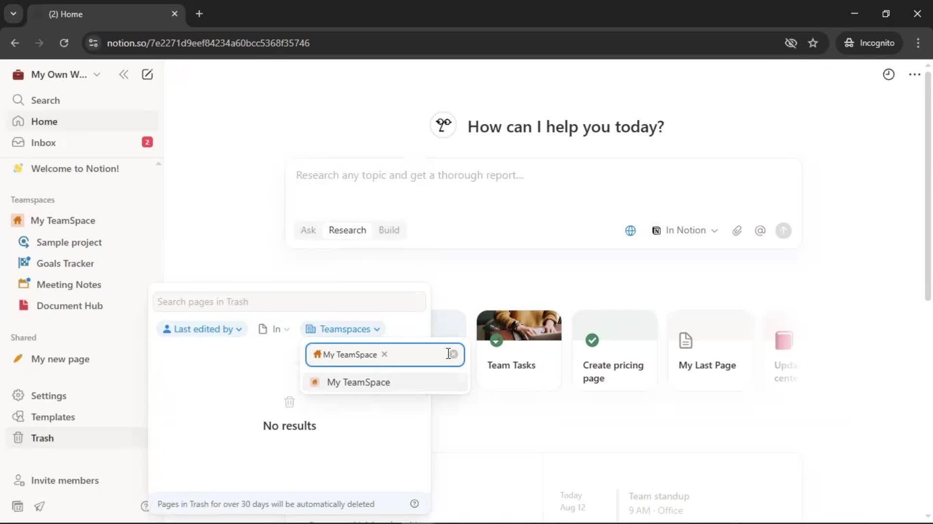 General browsing screenshot