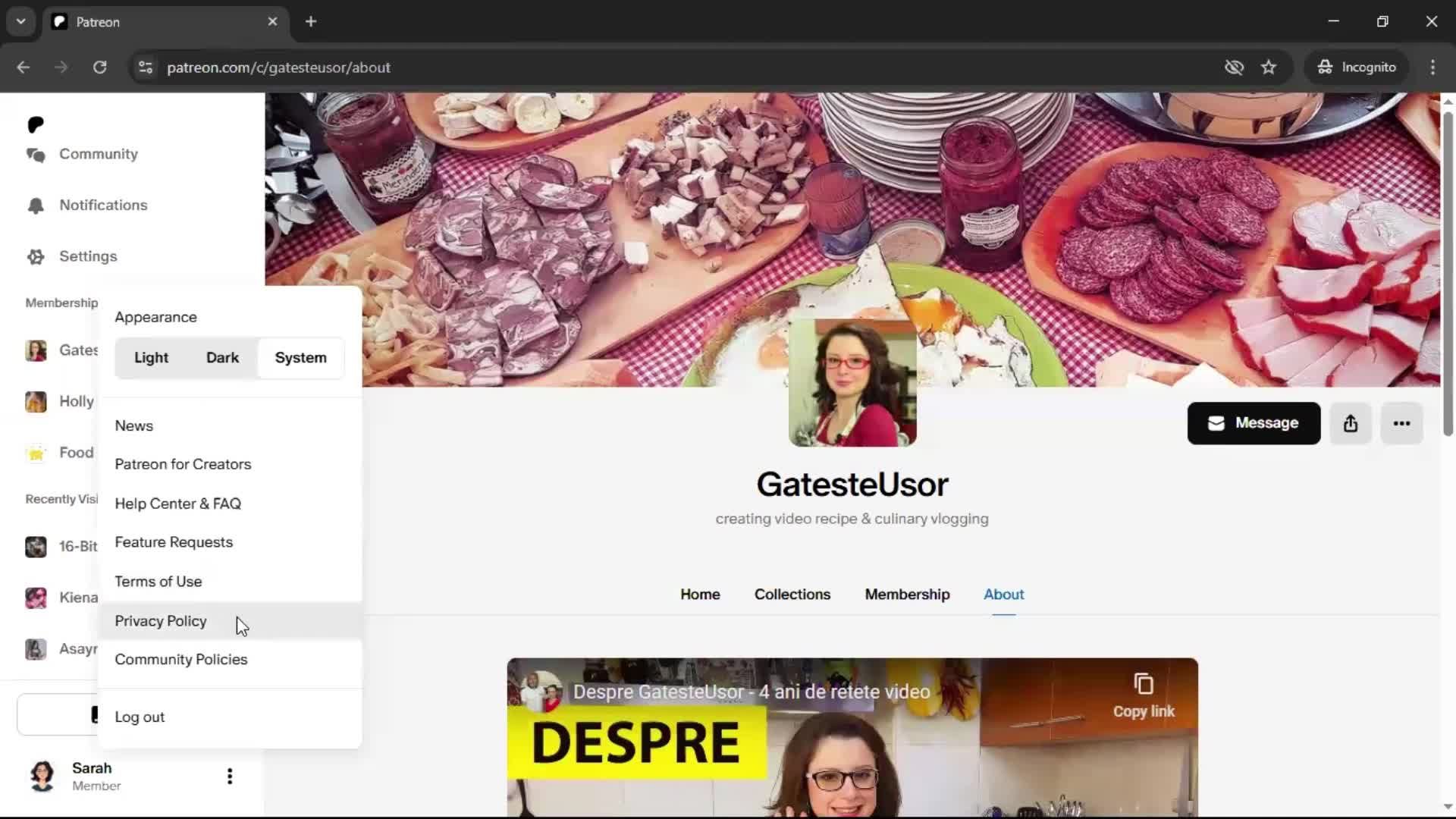 General browsing screenshot