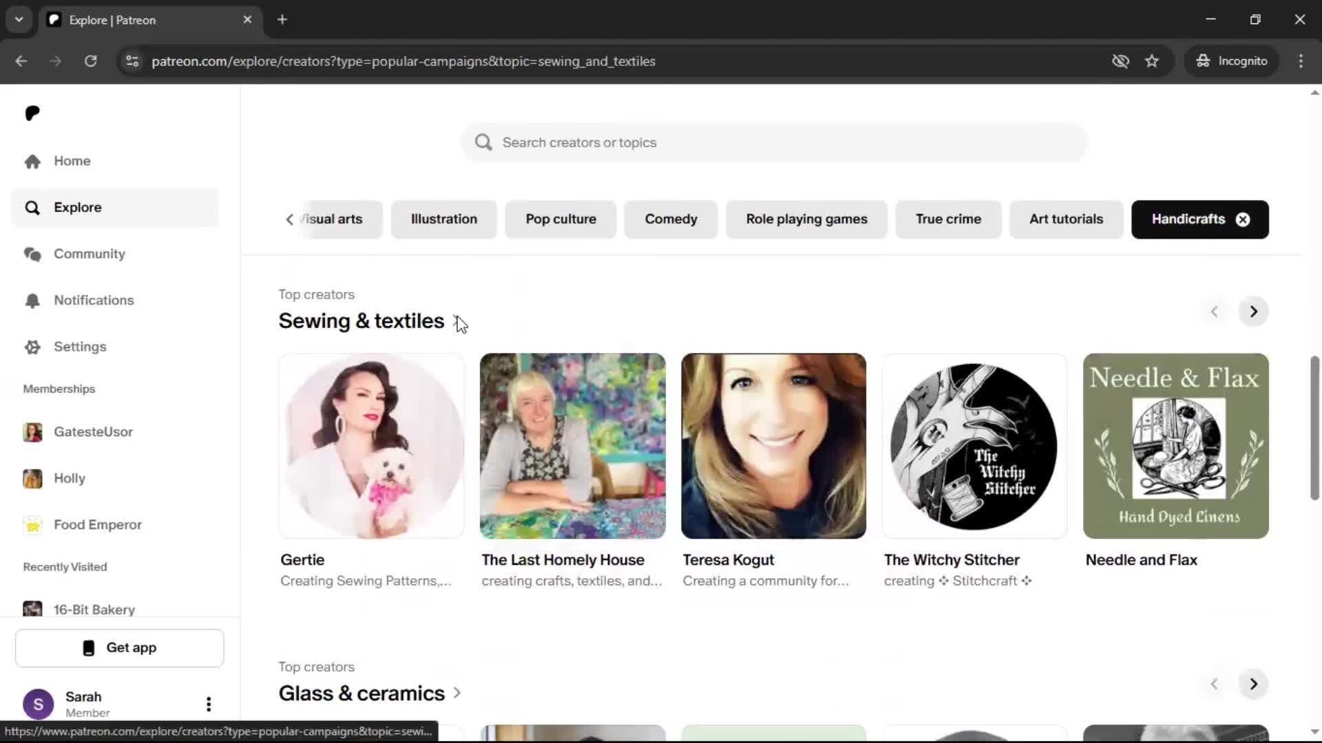 General browsing screenshot