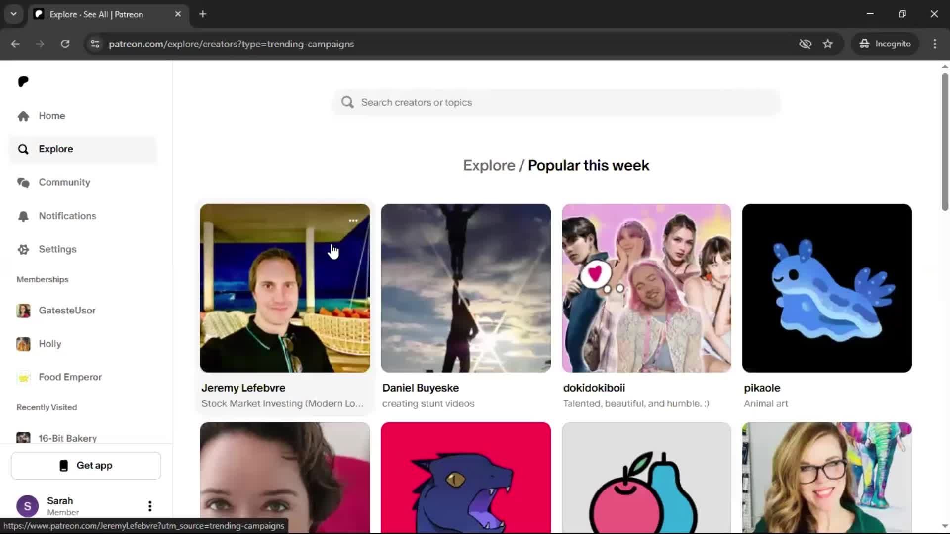 General browsing screenshot