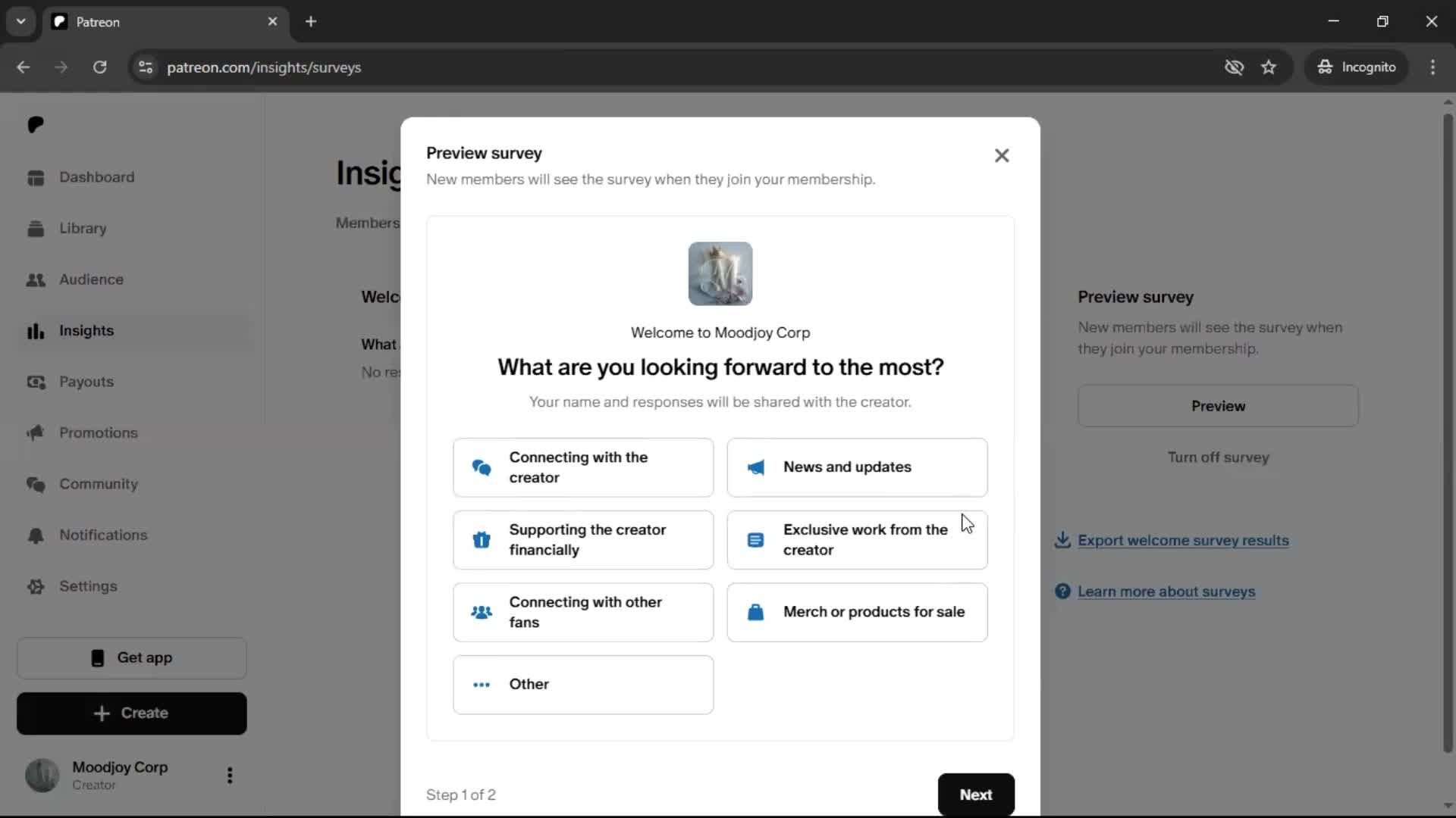 General browsing screenshot