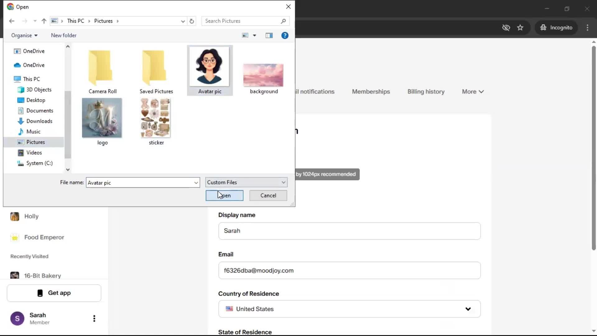 General browsing screenshot