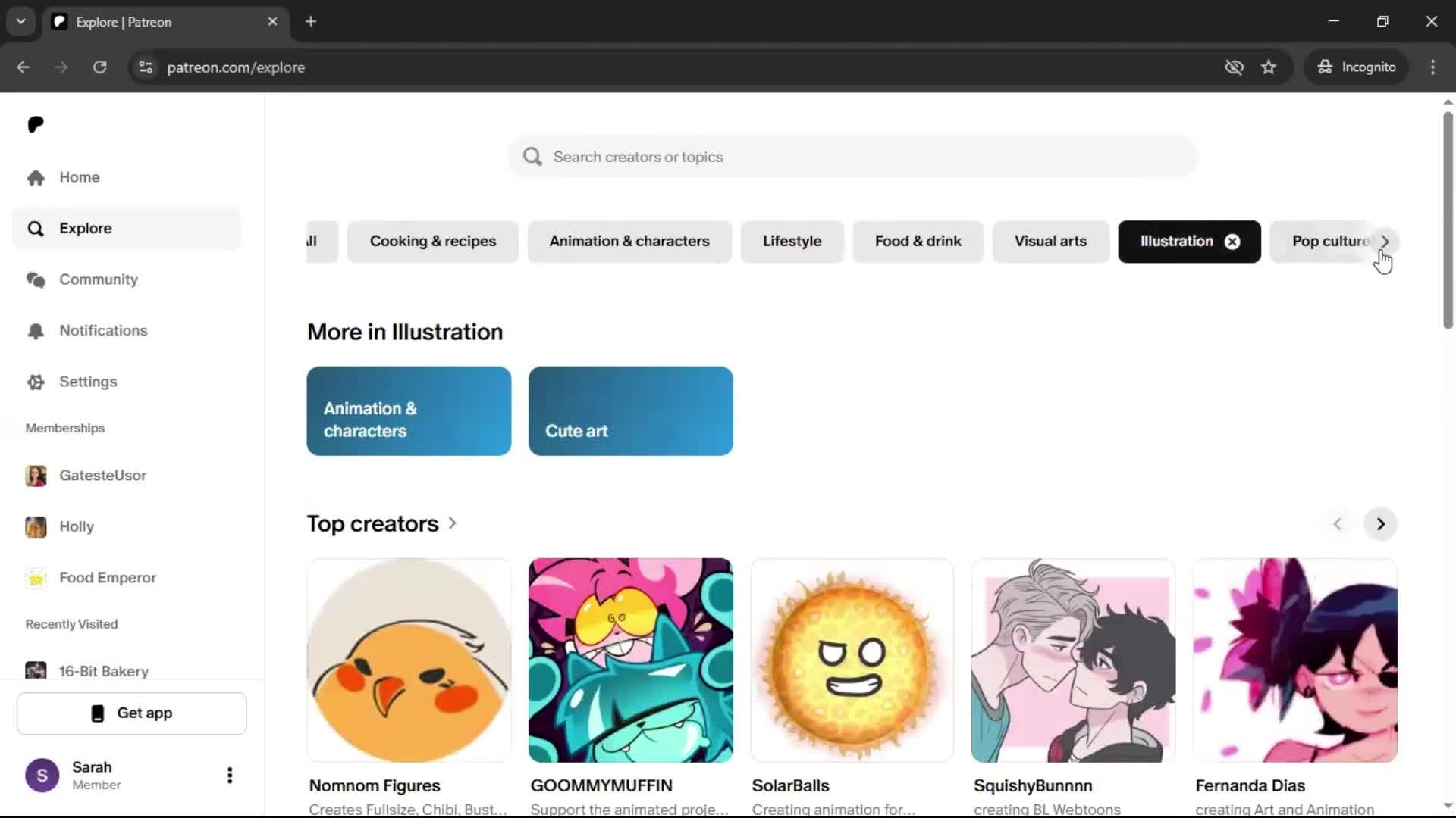 General browsing screenshot
