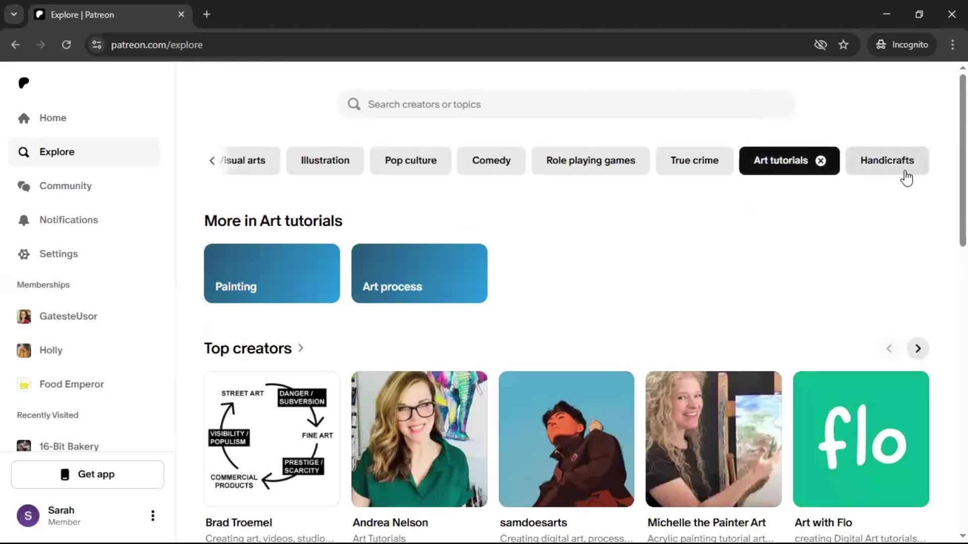 General browsing screenshot