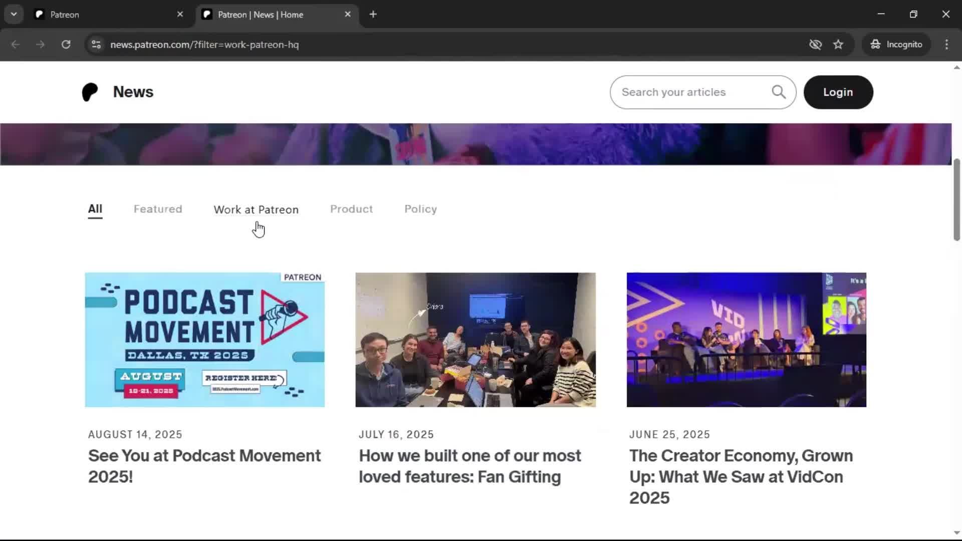 General browsing screenshot
