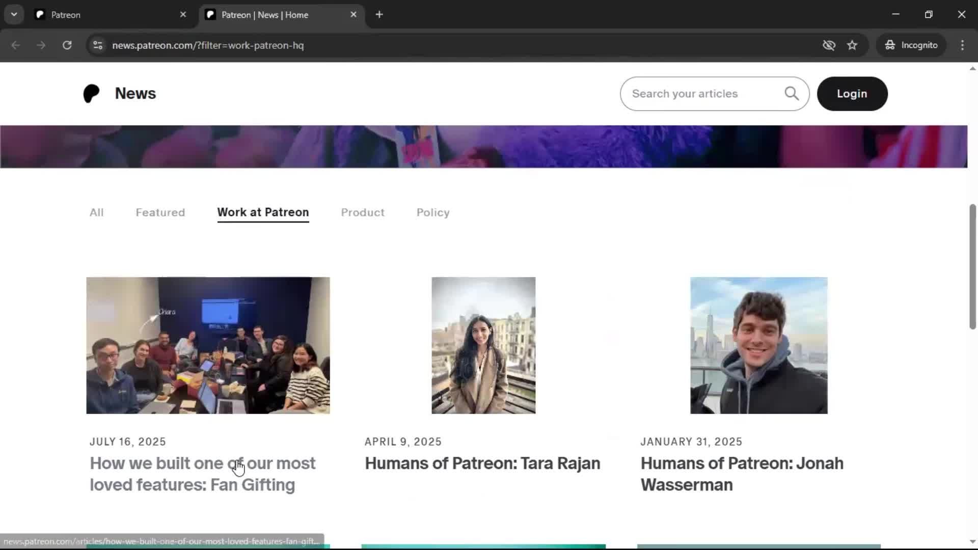 General browsing screenshot