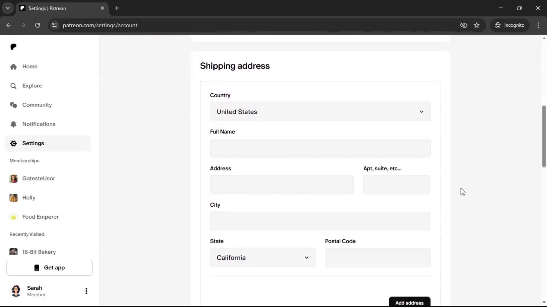 General browsing screenshot
