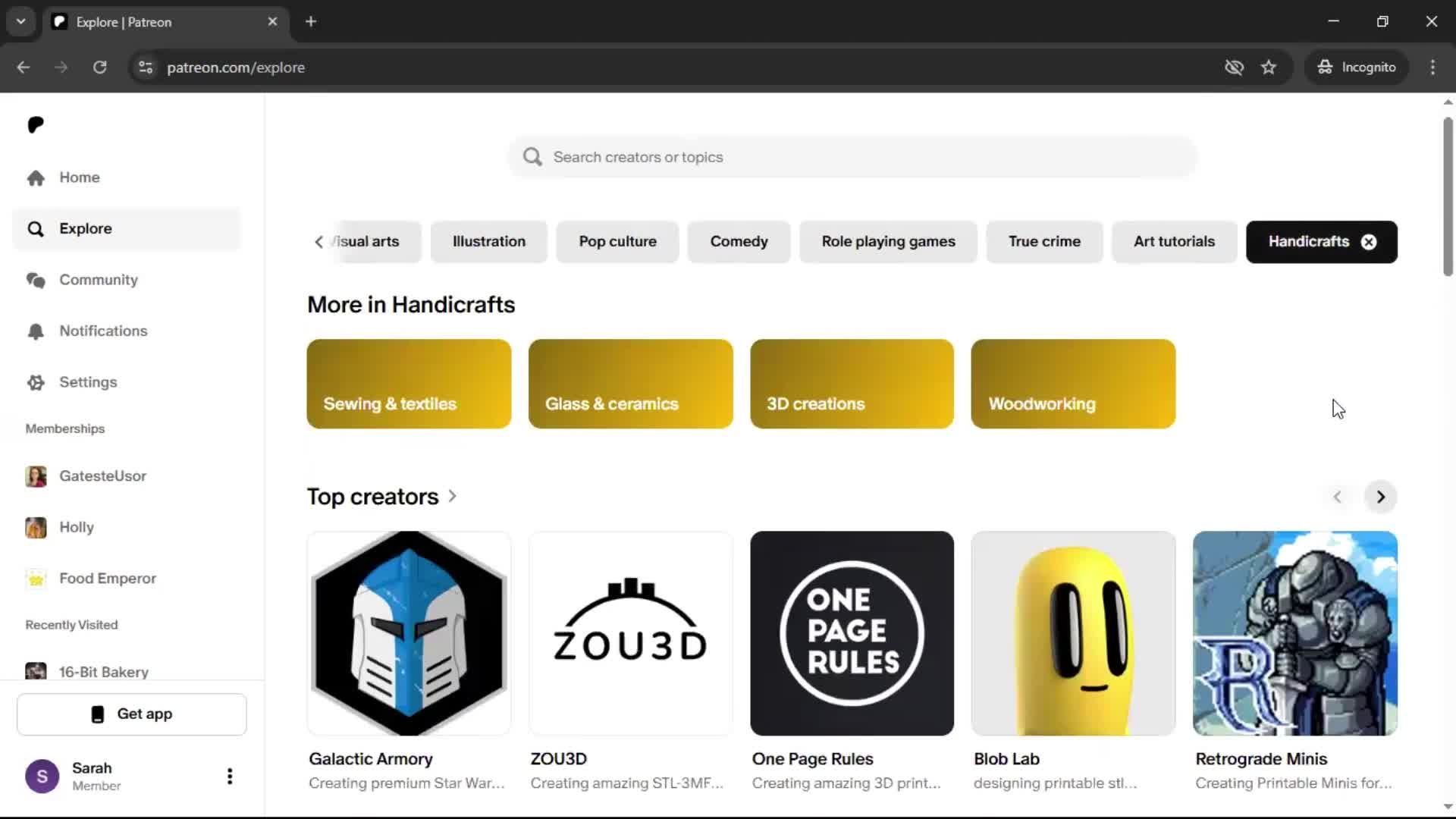 General browsing screenshot