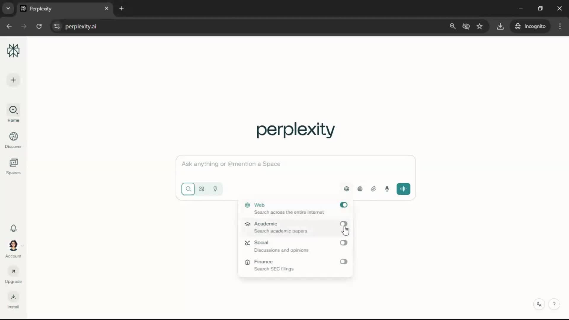General browsing screenshot