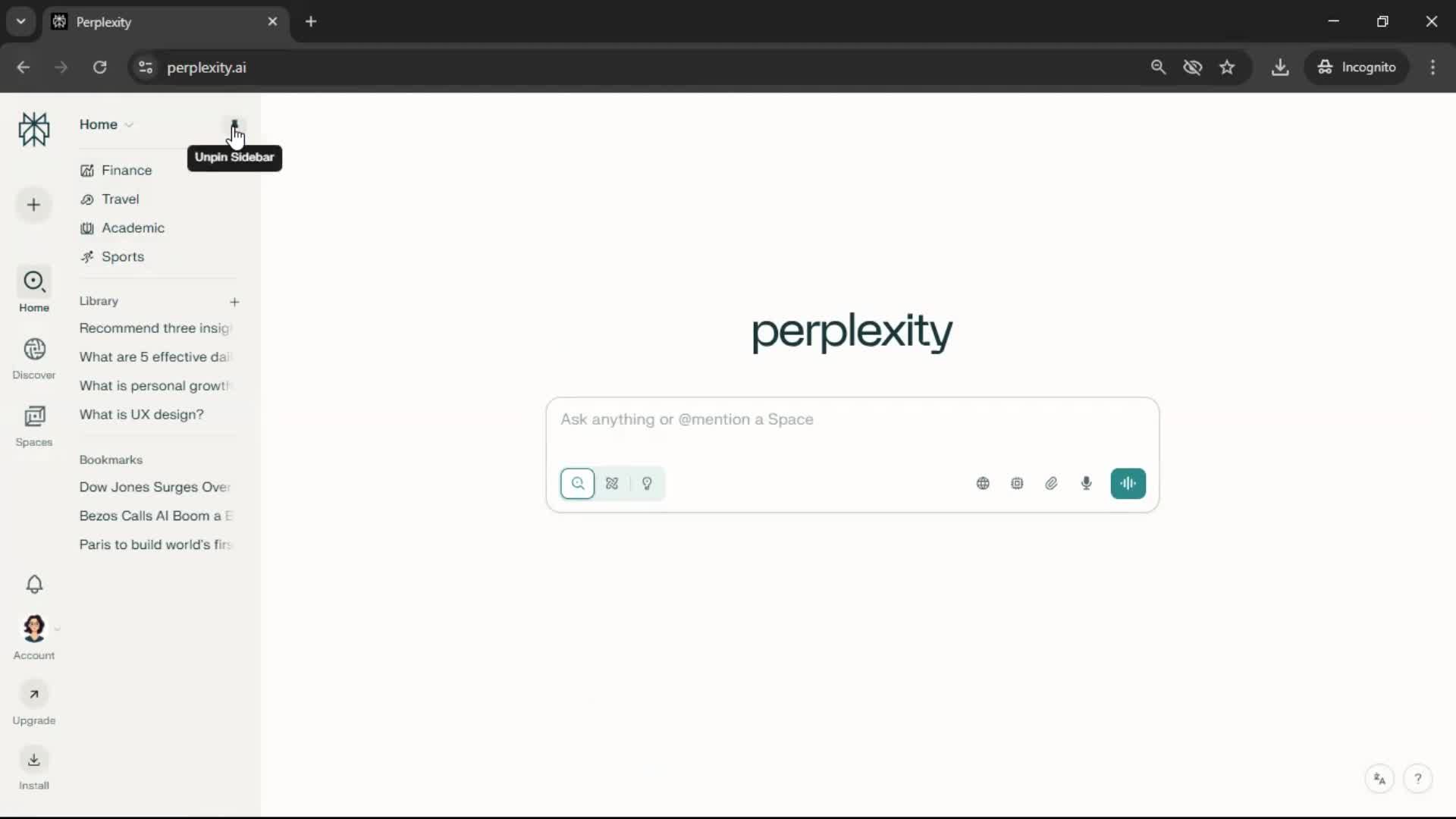 General browsing screenshot
