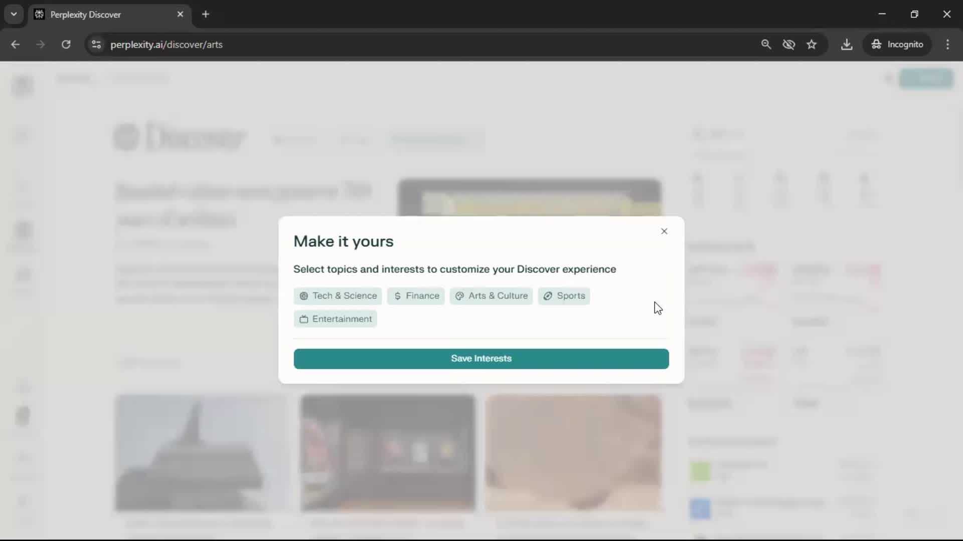 General browsing screenshot