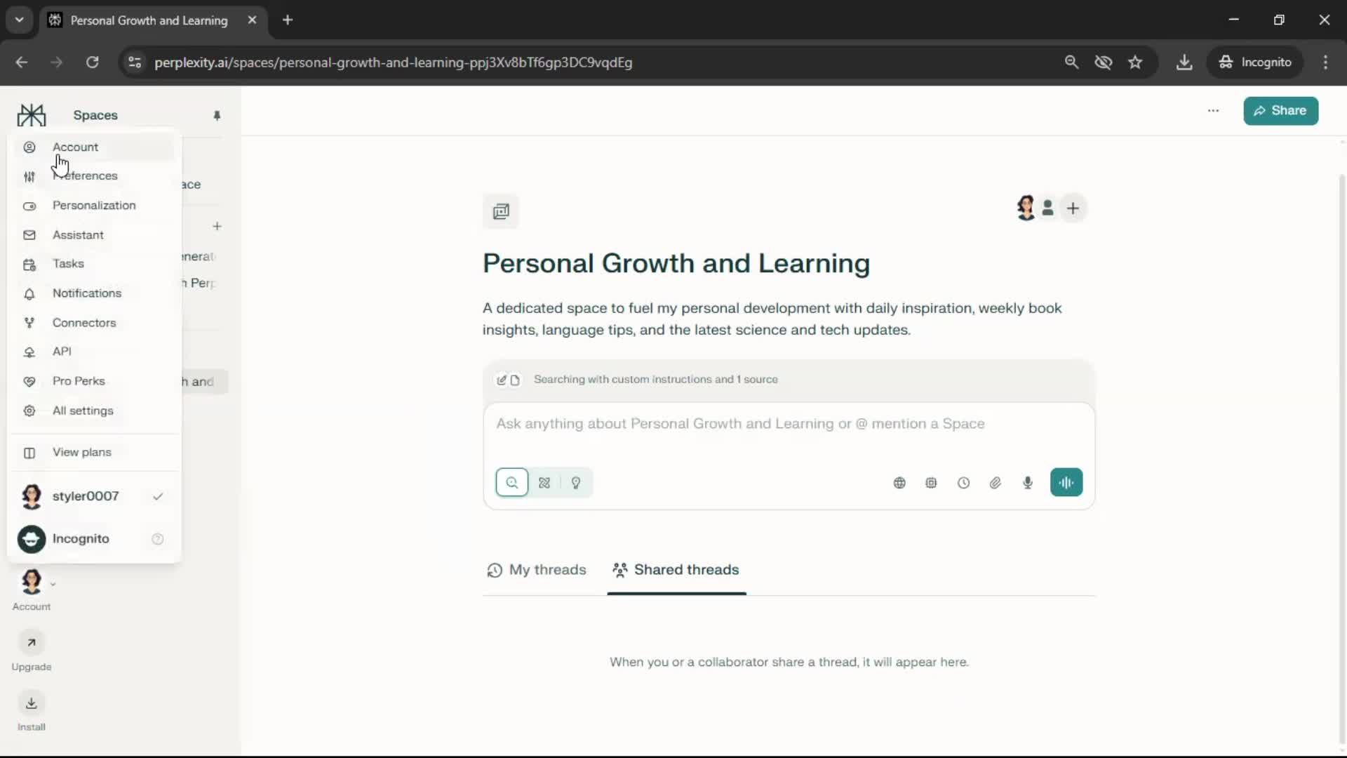 General browsing screenshot