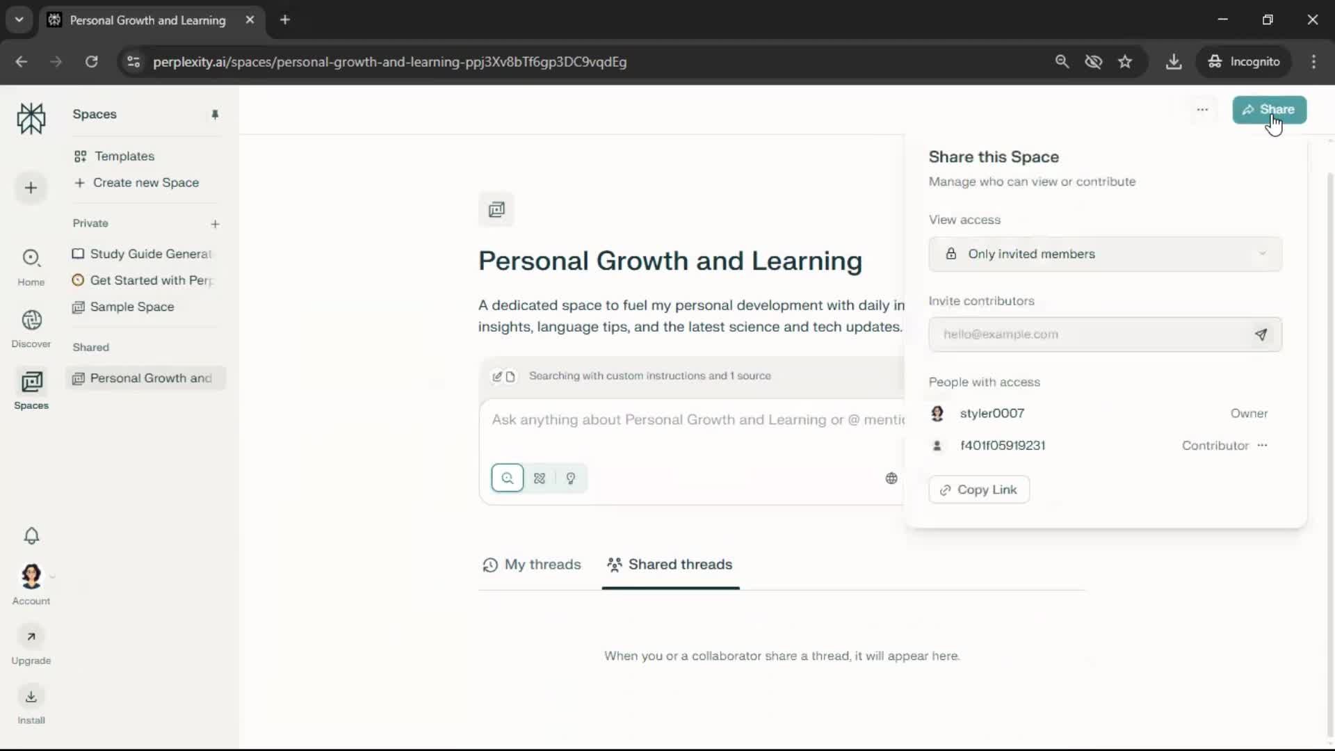 General browsing screenshot