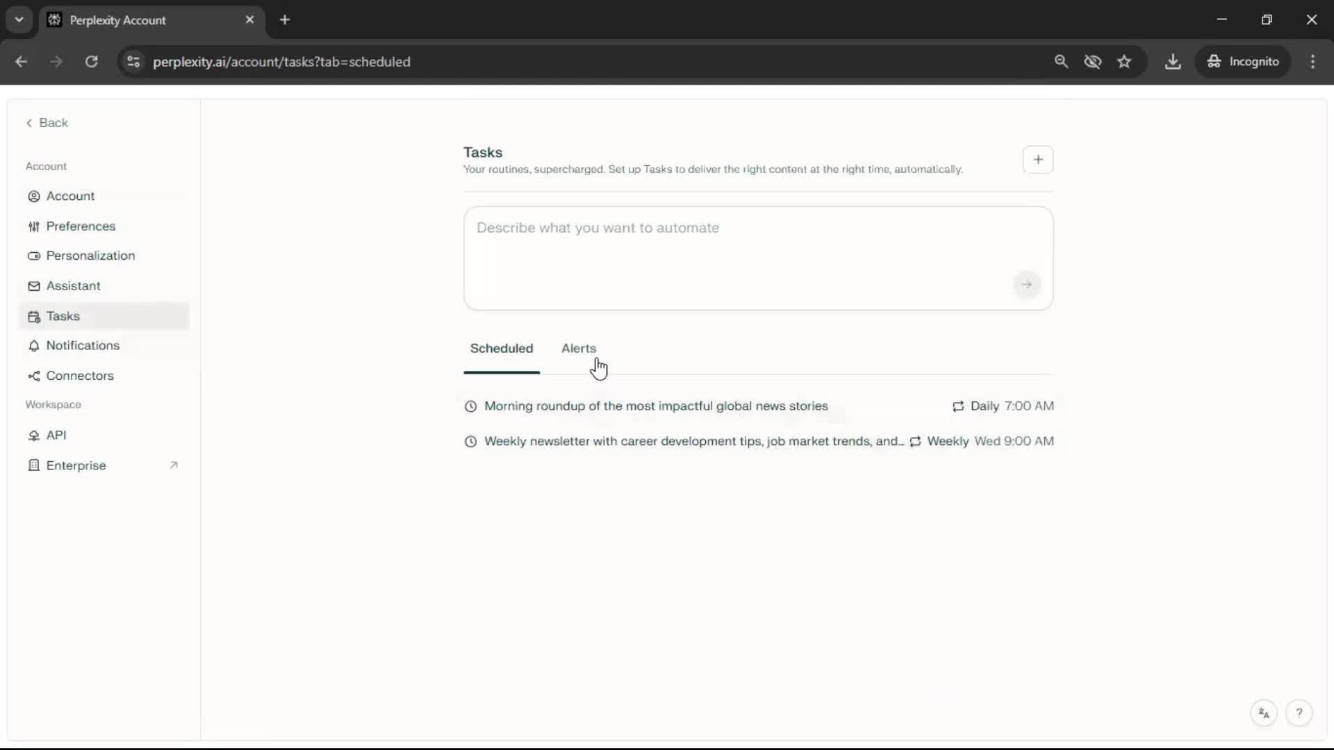 General browsing screenshot
