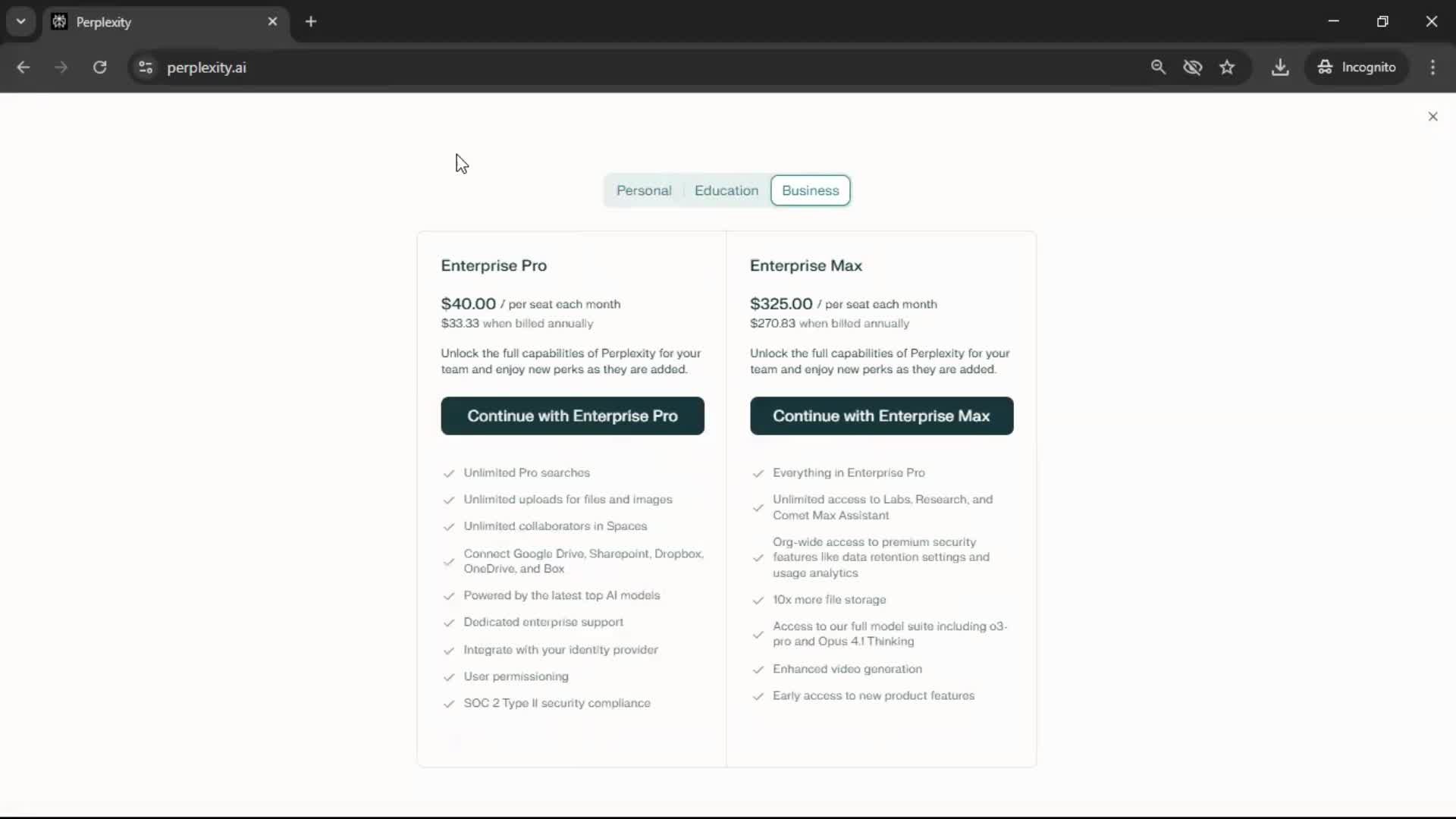 General browsing screenshot