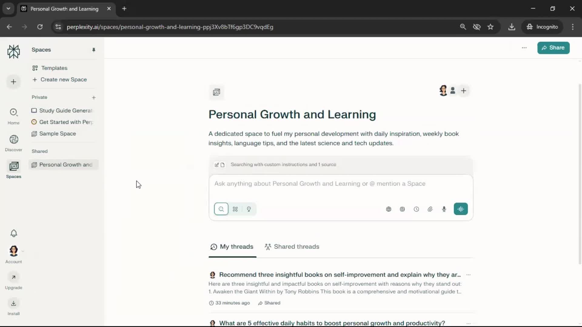 General browsing screenshot