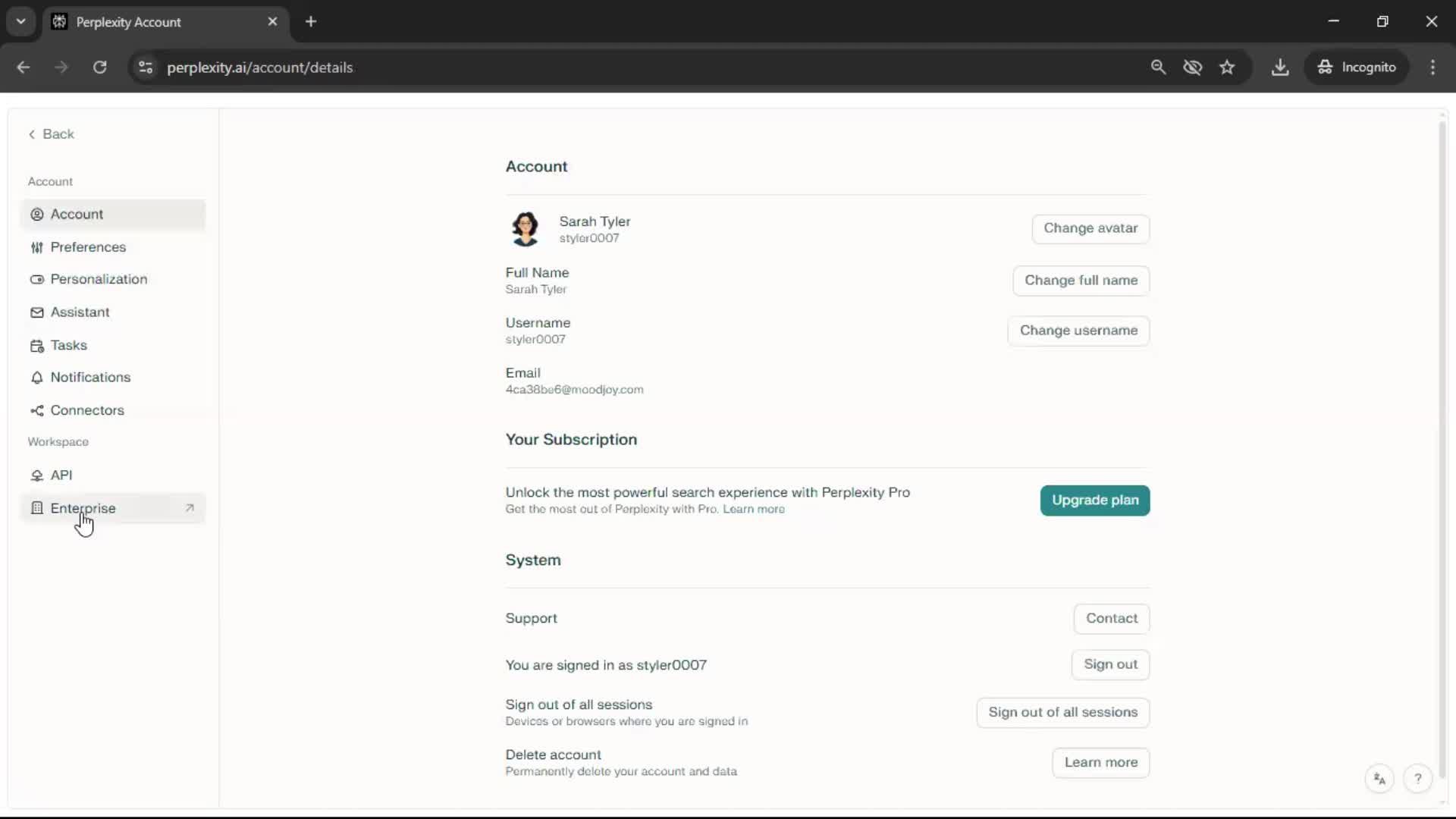 General browsing screenshot
