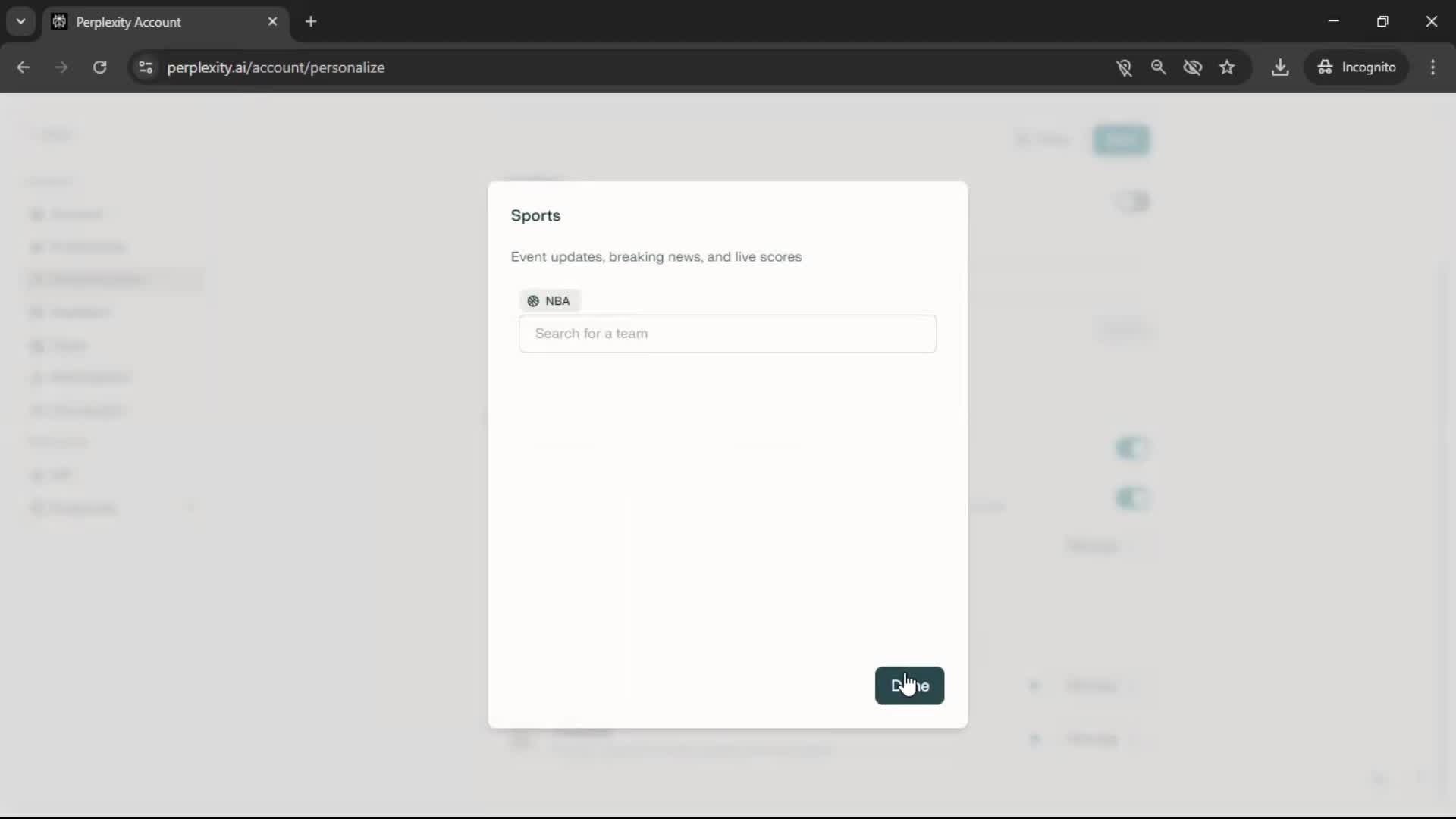 General browsing screenshot