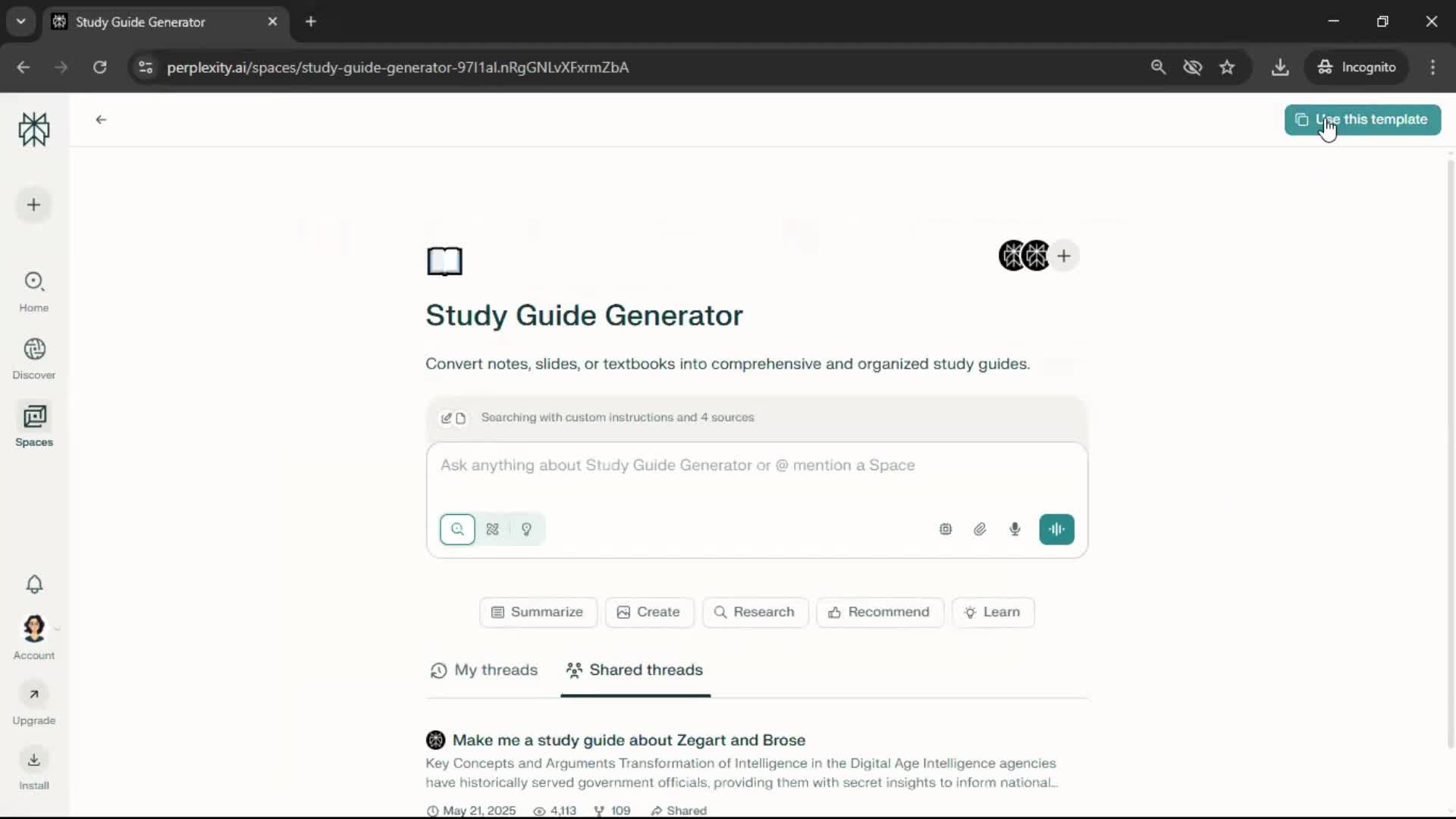 General browsing screenshot