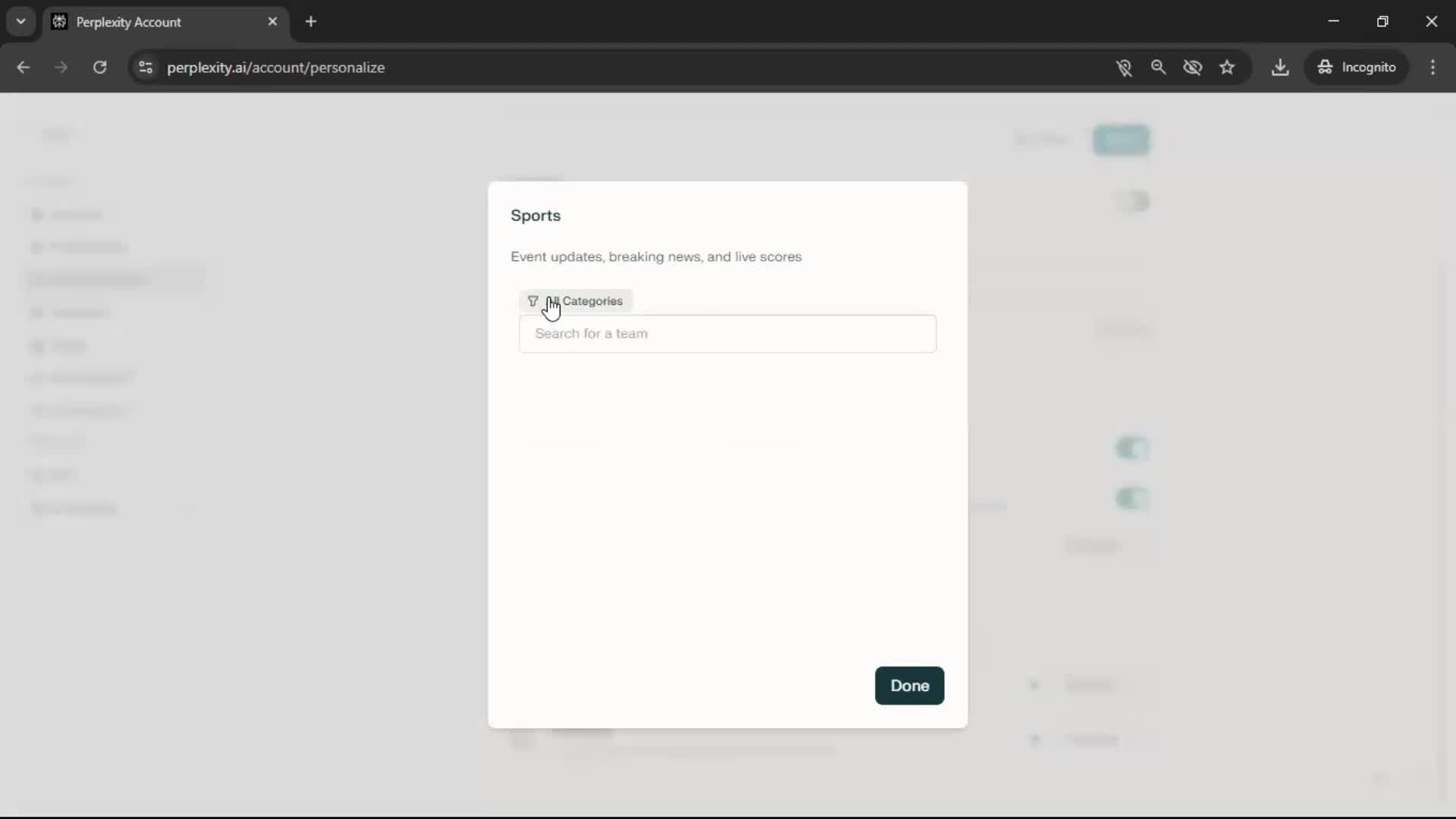 General browsing screenshot