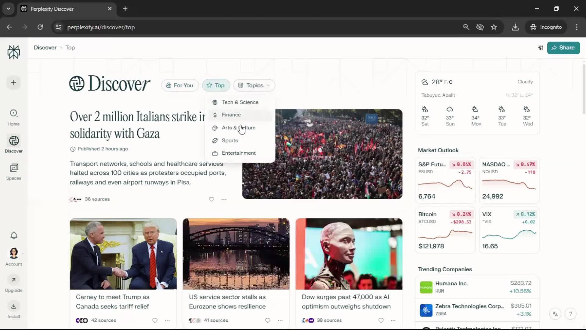 General browsing screenshot