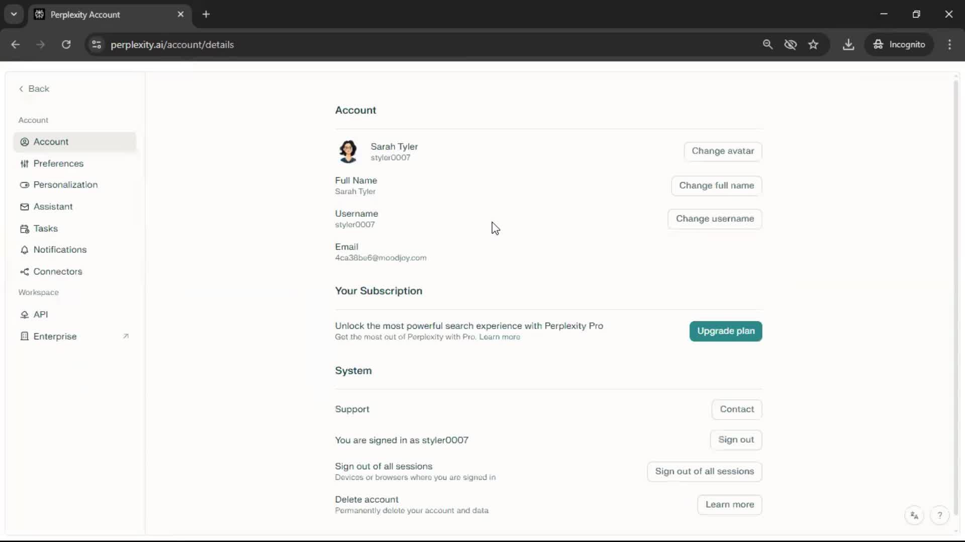 General browsing screenshot