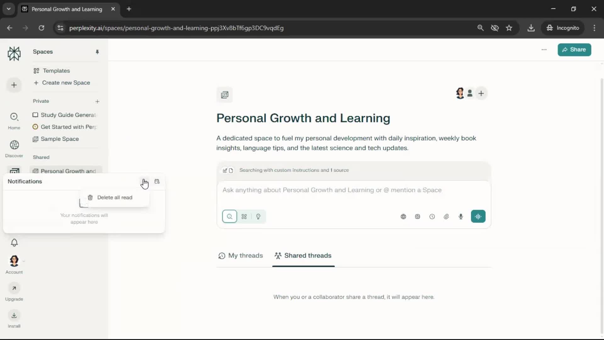 General browsing screenshot