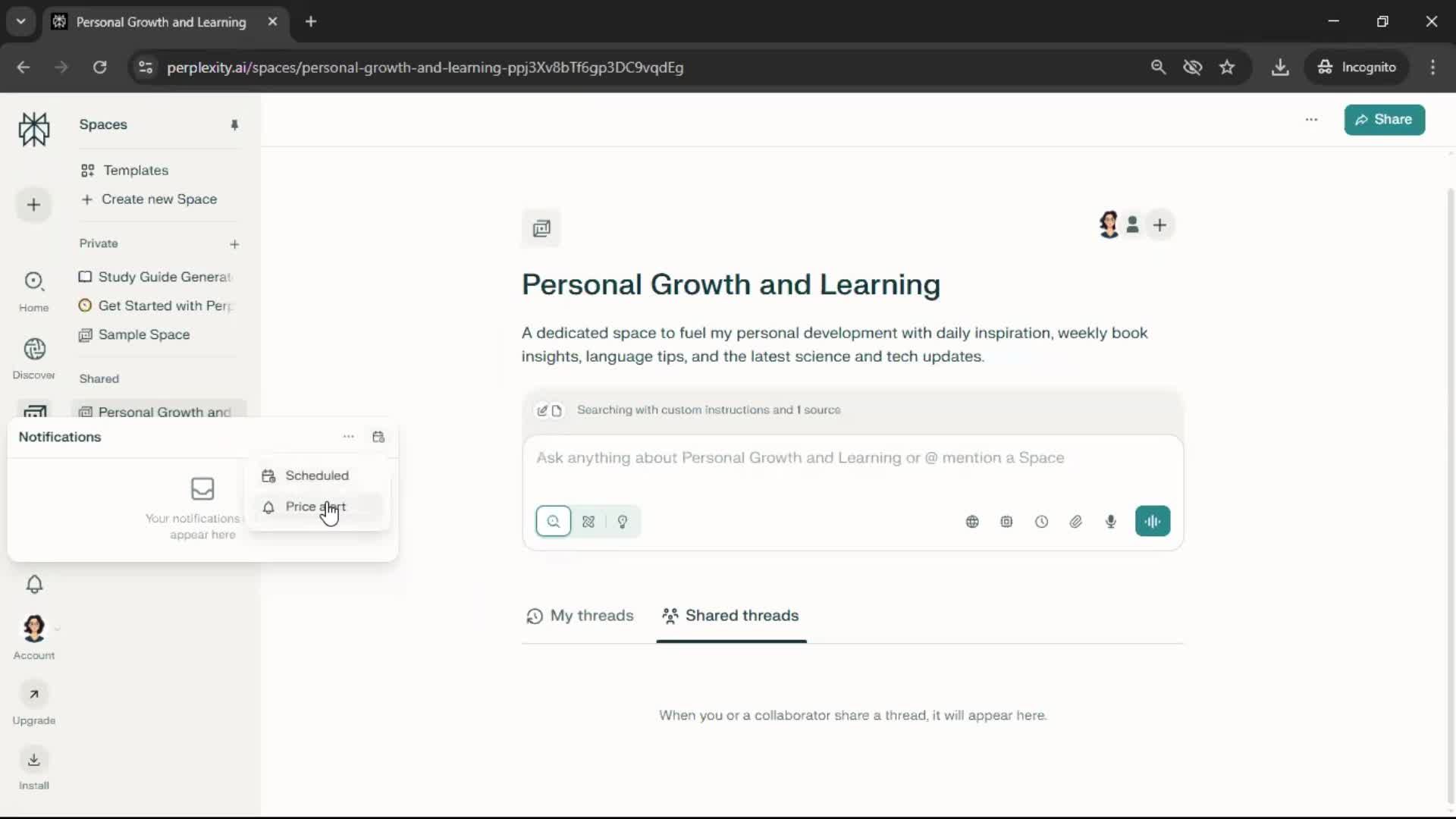 General browsing screenshot