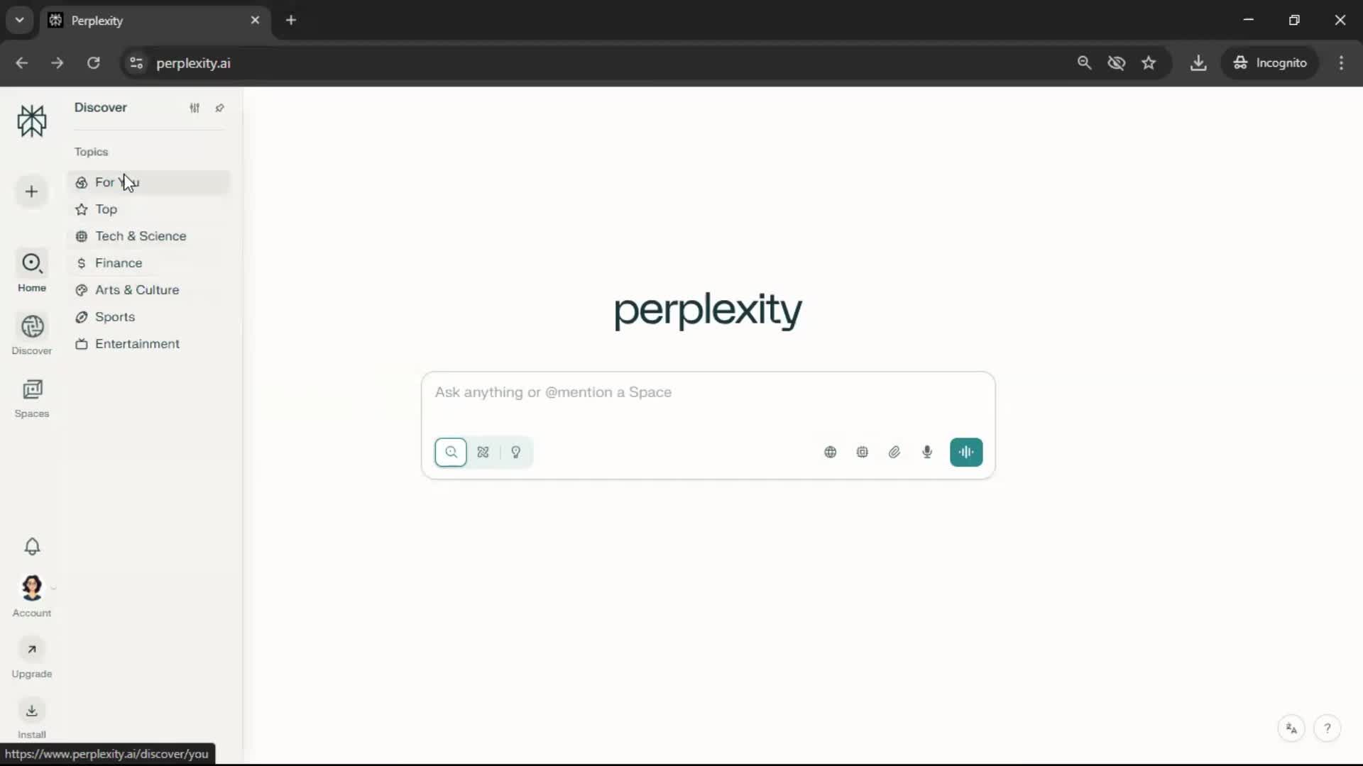 General browsing screenshot