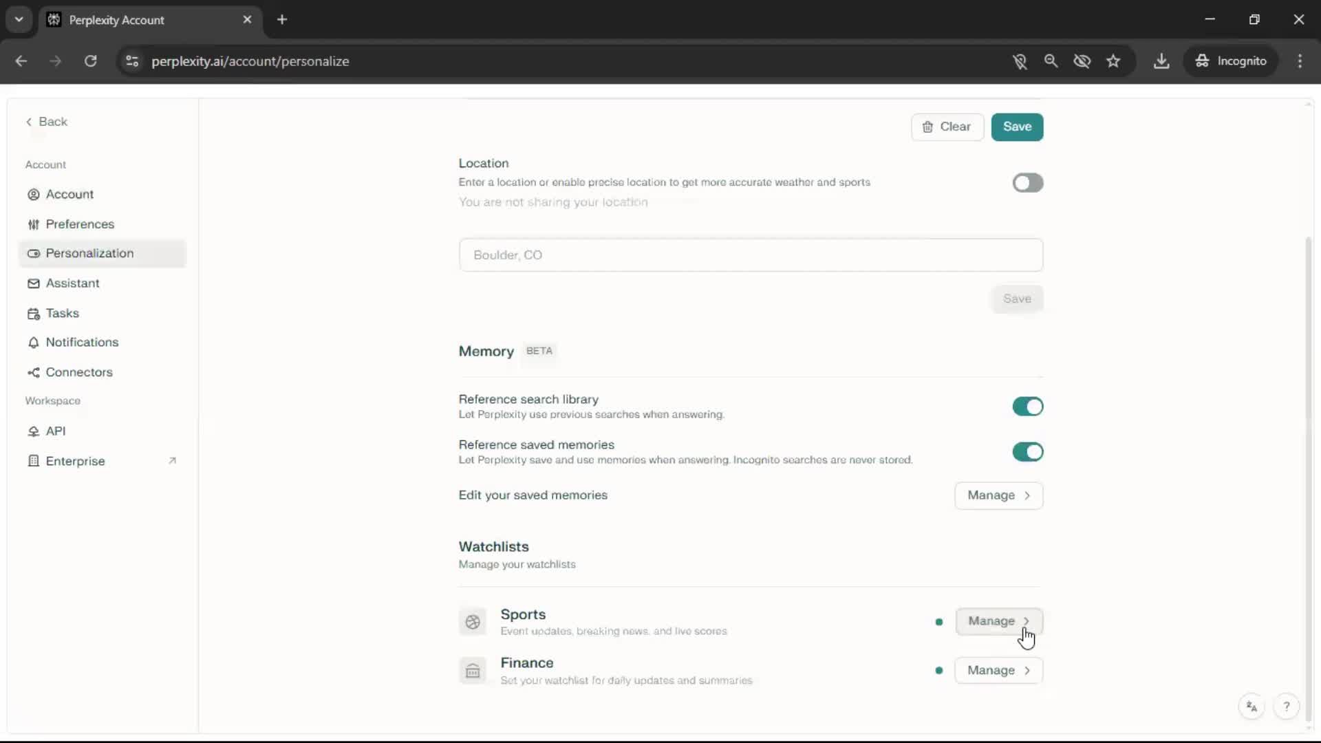 General browsing screenshot