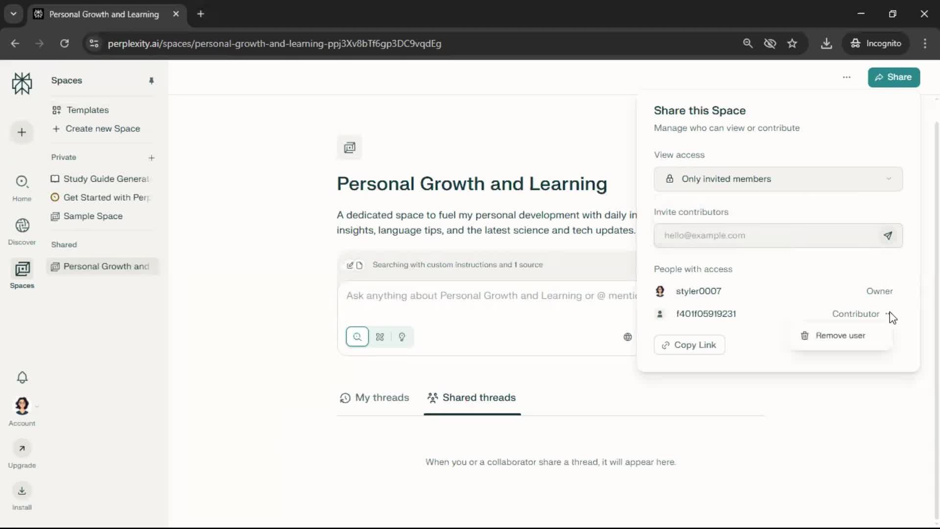 General browsing screenshot