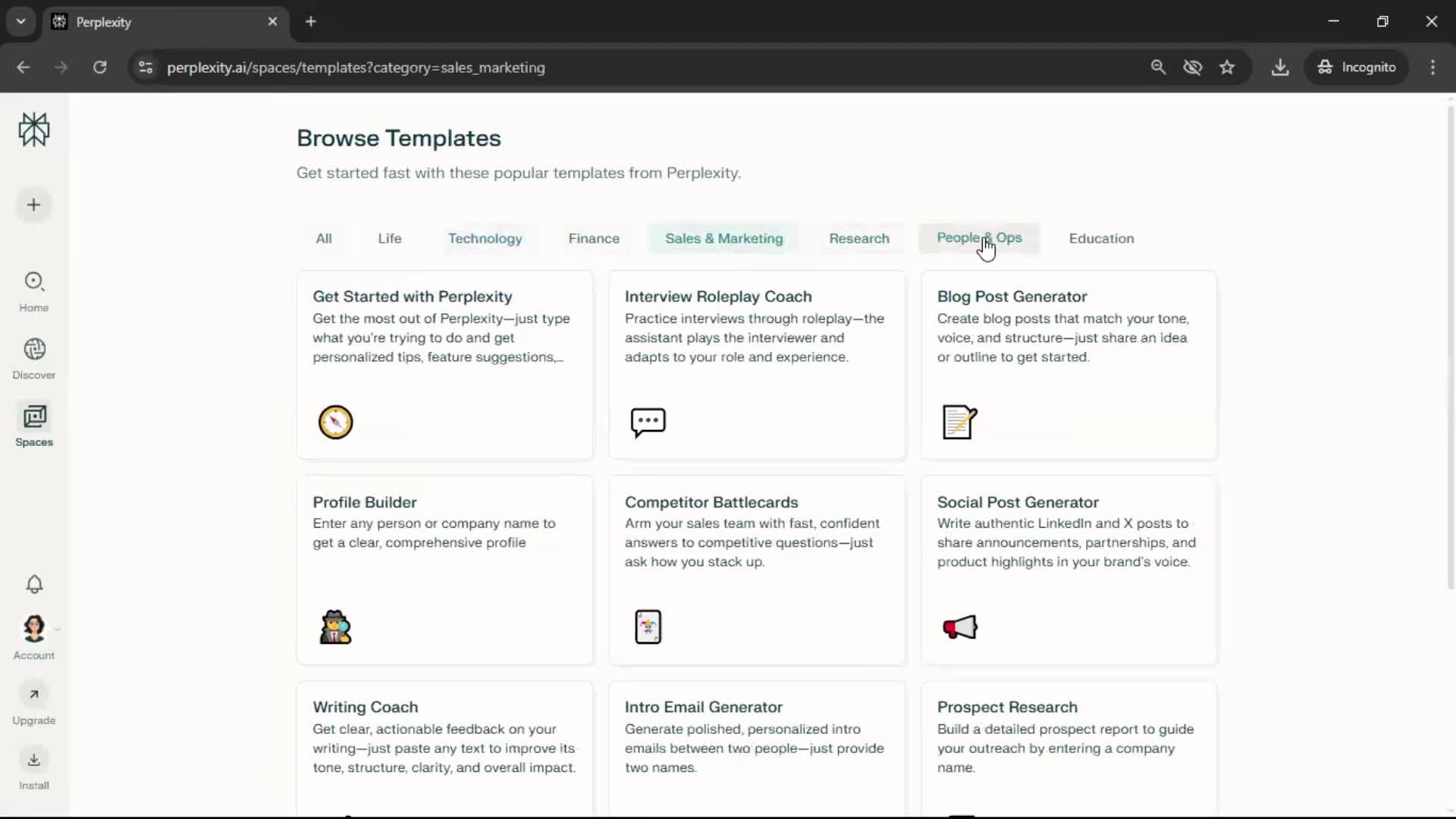 General browsing screenshot