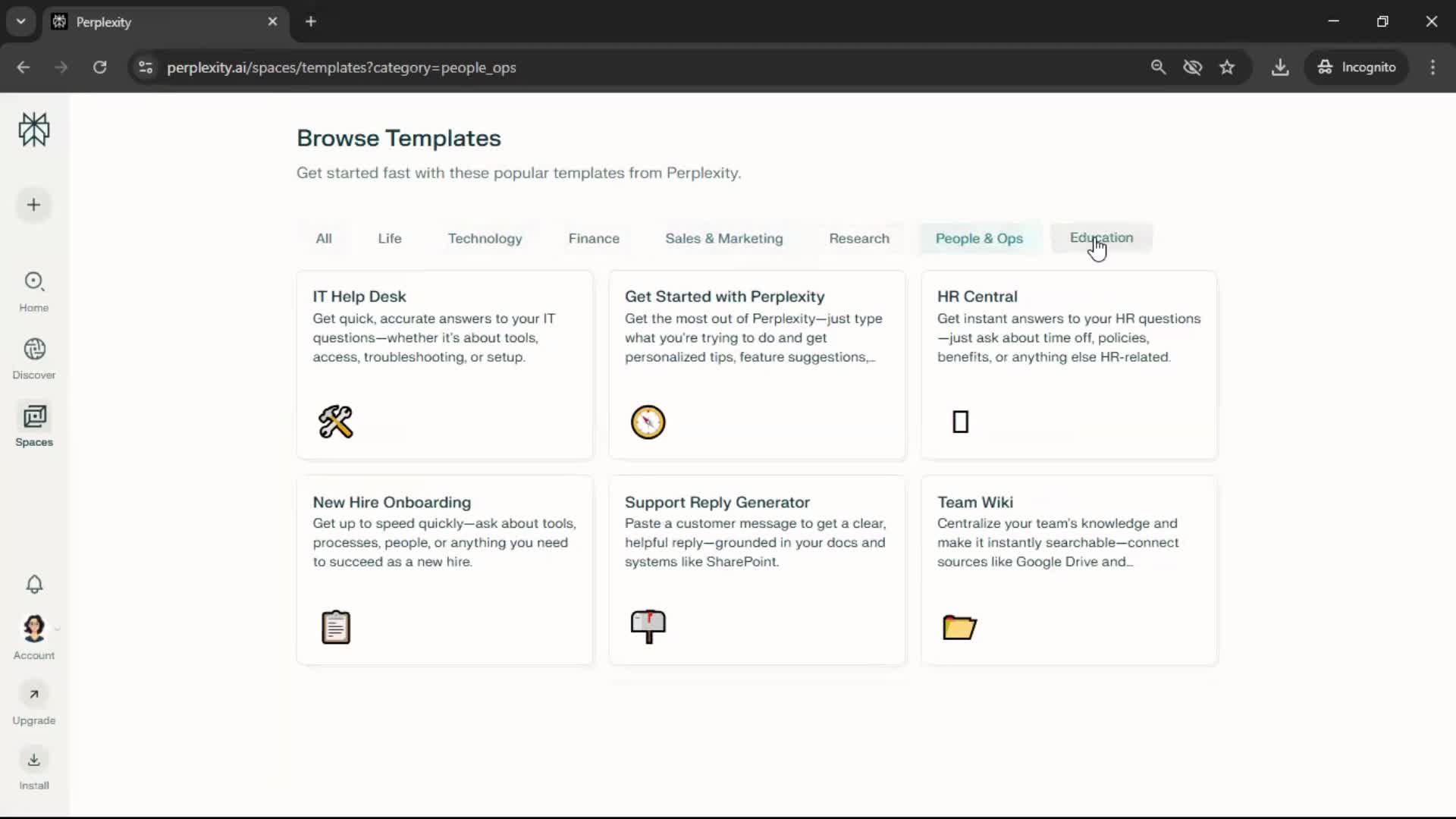 General browsing screenshot