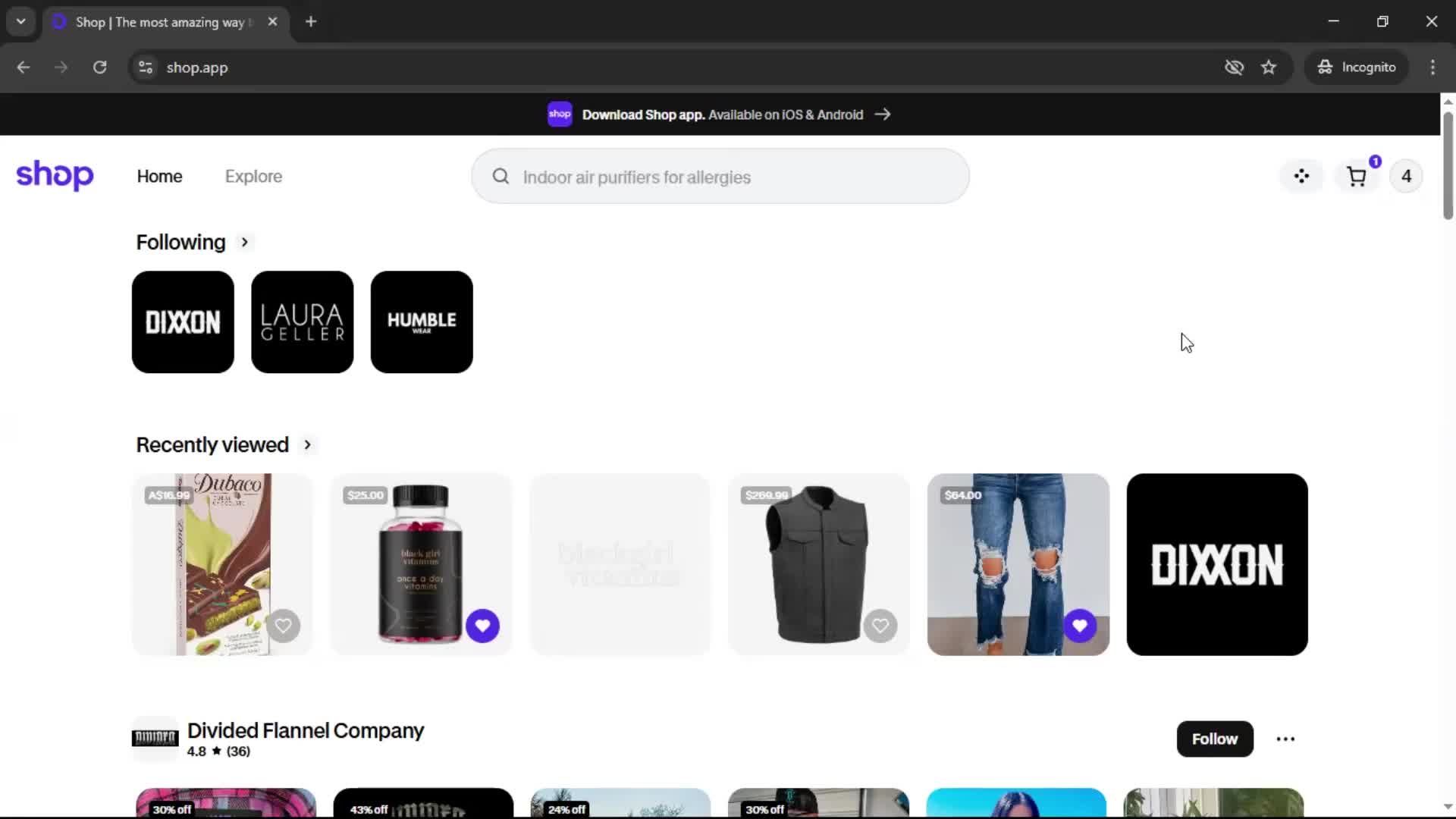 General browsing screenshot