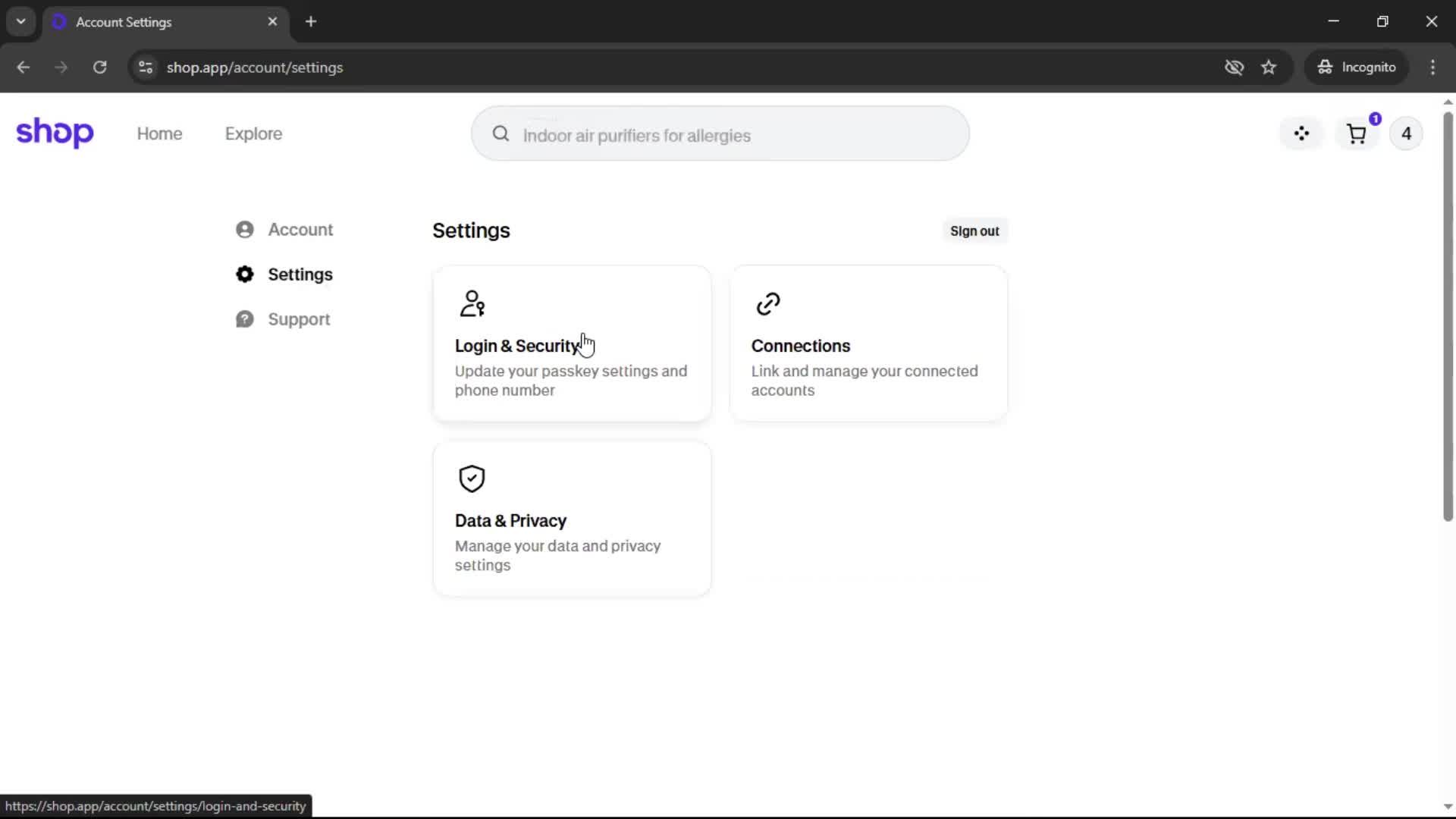 General browsing screenshot