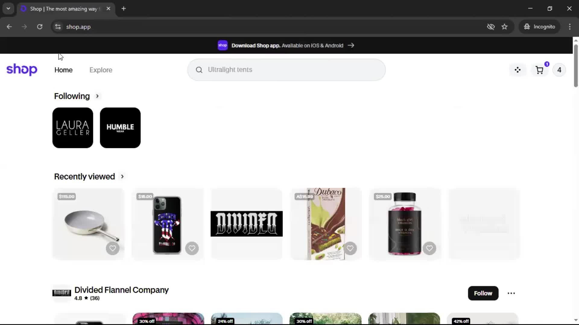 General browsing screenshot