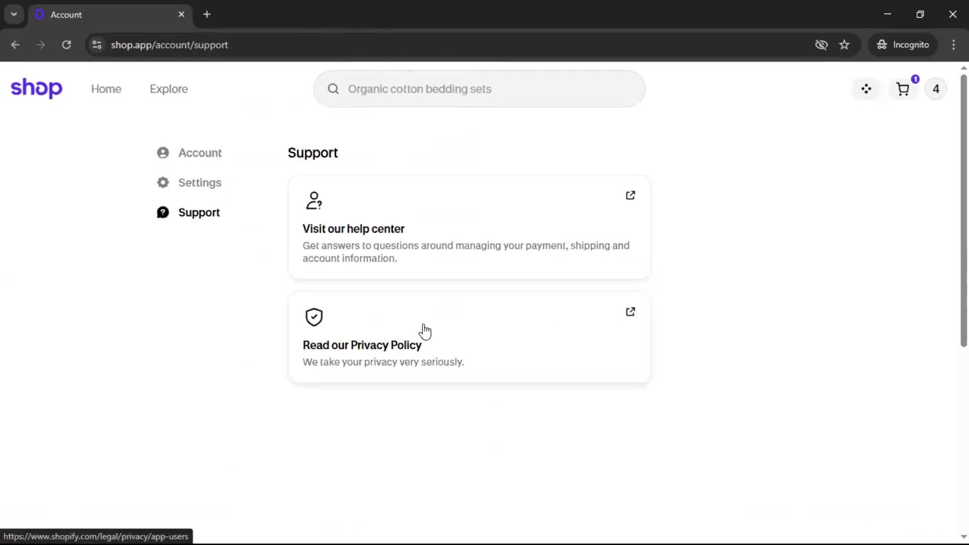 General browsing screenshot