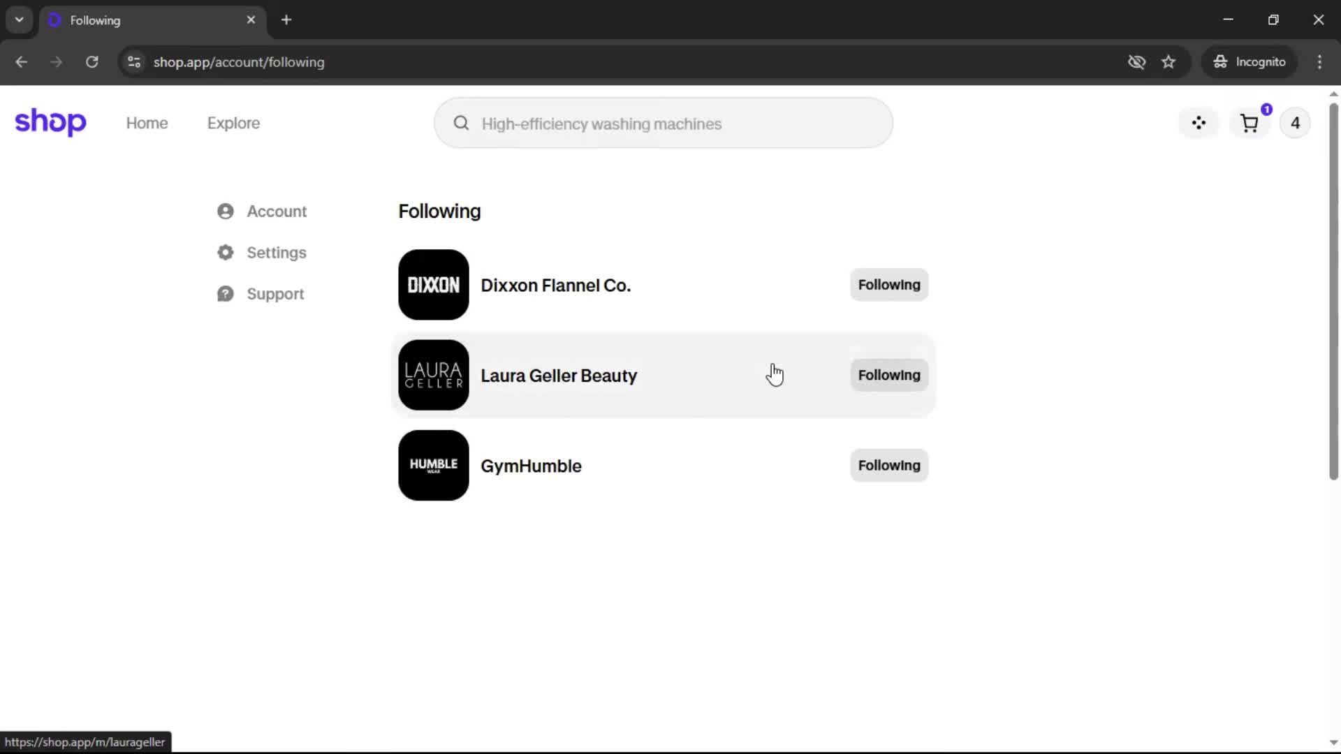 General browsing screenshot